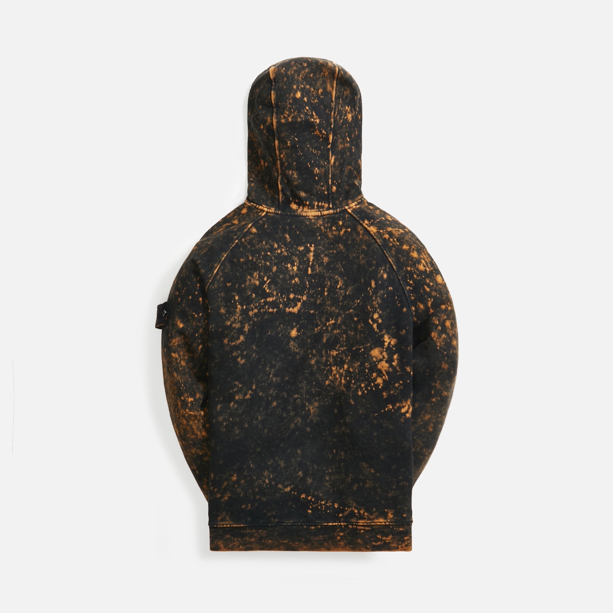 Оригінальна Cotton Fleece Off Dyed Treatment Hoodie Black Stone island – вид ззаду - STONE ISLAND