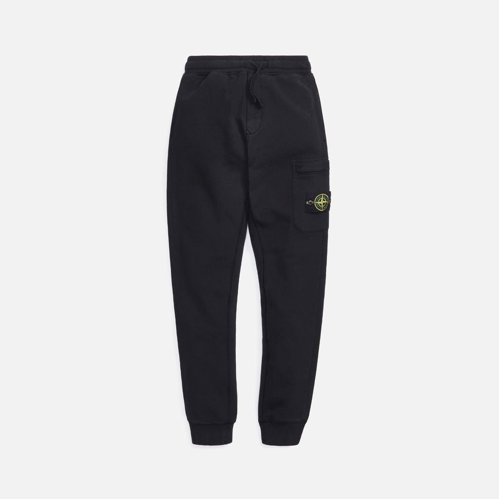 Оригінальна Brushed Cotton Fleece Garment Dyed Pants Black Stone island – боковий вид