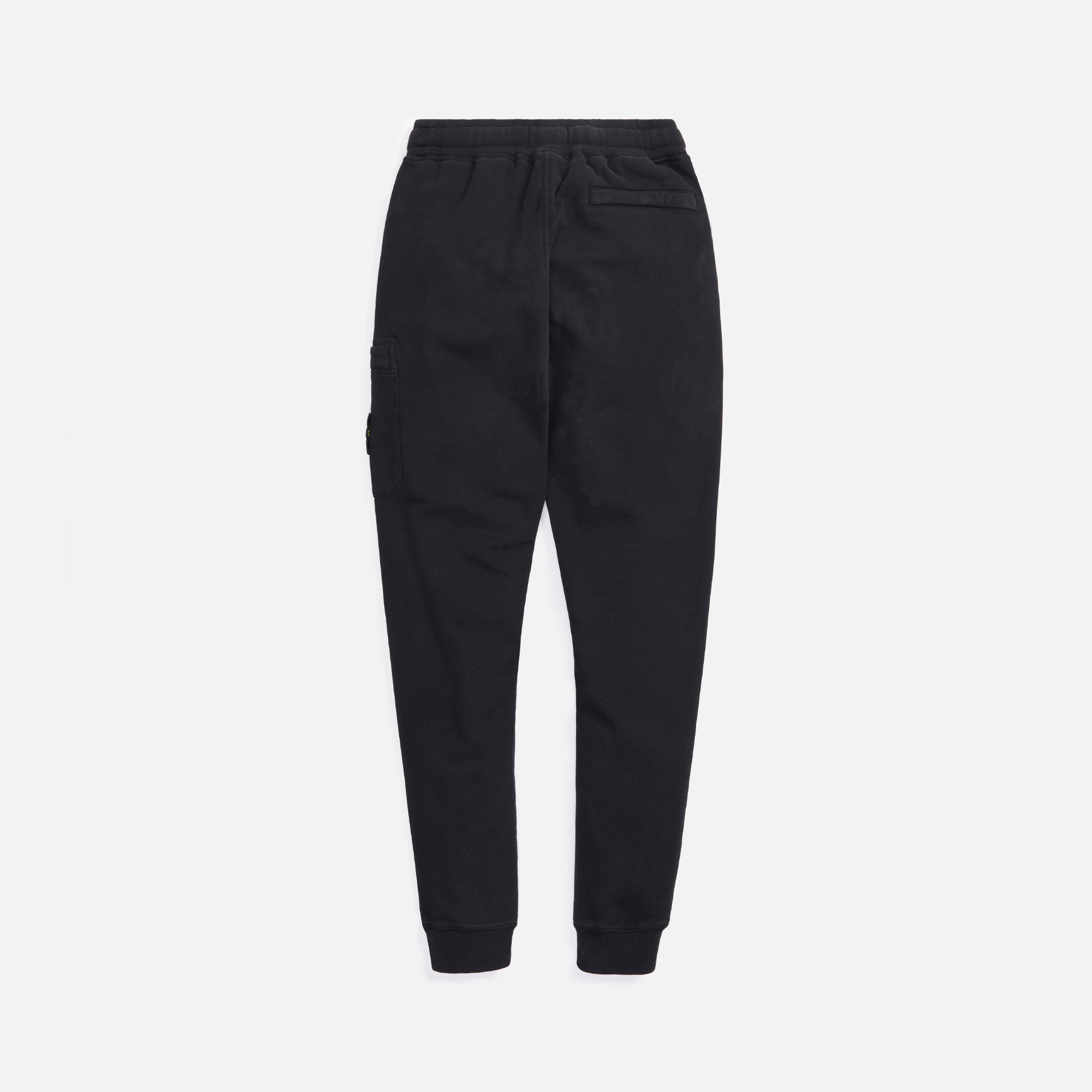 Оригінальна Brushed Cotton Fleece Garment Dyed Pants Black Stone island – вид ззаду