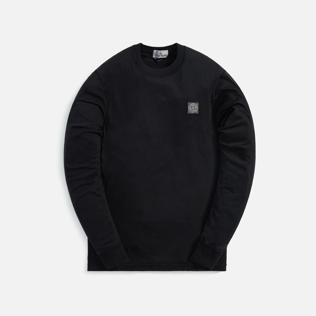 Оригінальна Cotton Jersey Garment Dyed Fissato Tee Black Stone island – боковий вид
