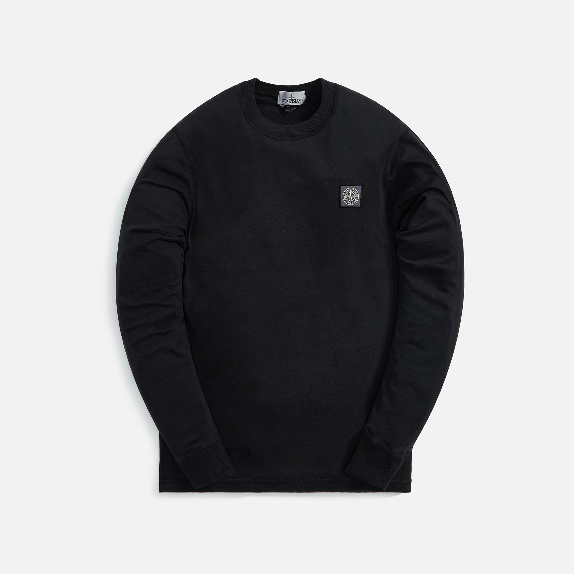 Оригінальна Cotton Jersey Garment Dyed Fissato Tee Black Stone island – боковий вид