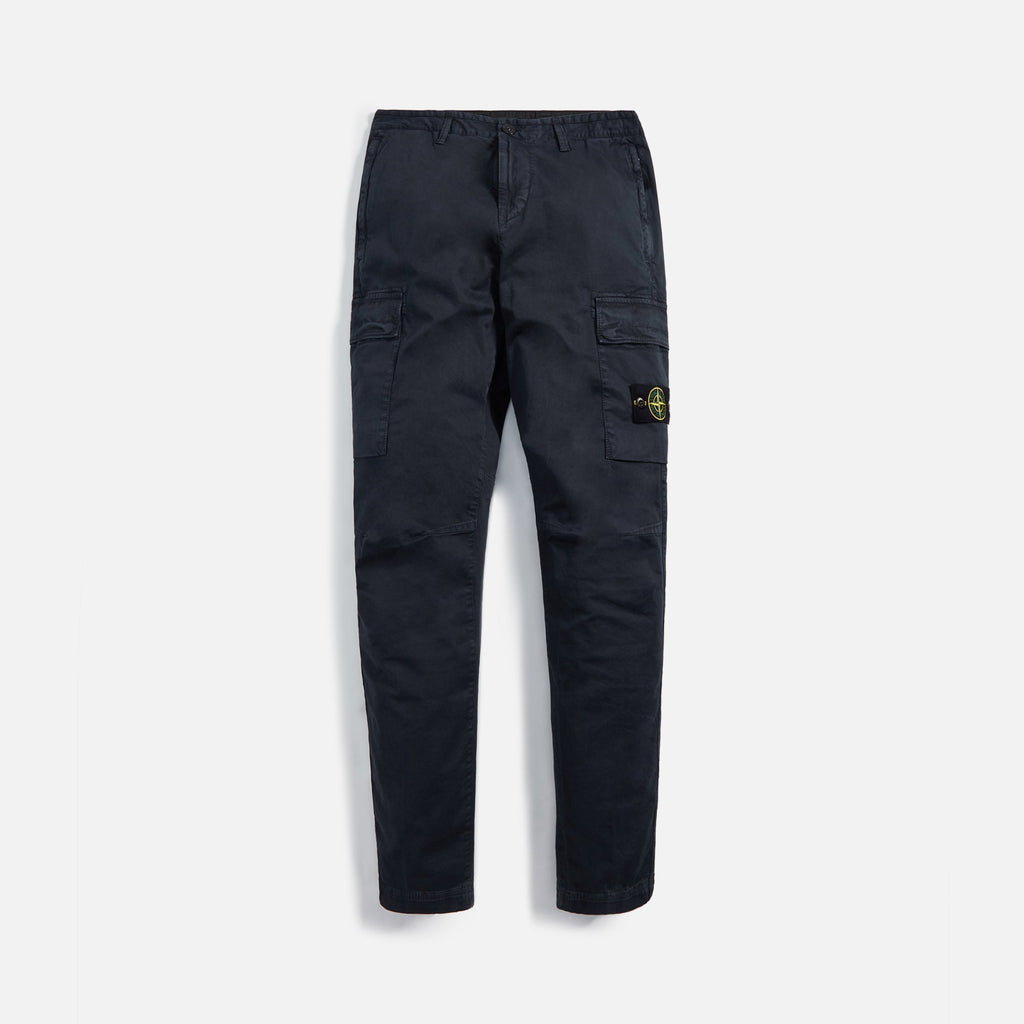 Stretch Broken Twill Garment Dyed Old Effect Cargo Pants Anthracite Stone island оригінал – Купити в Україні – боковий вид