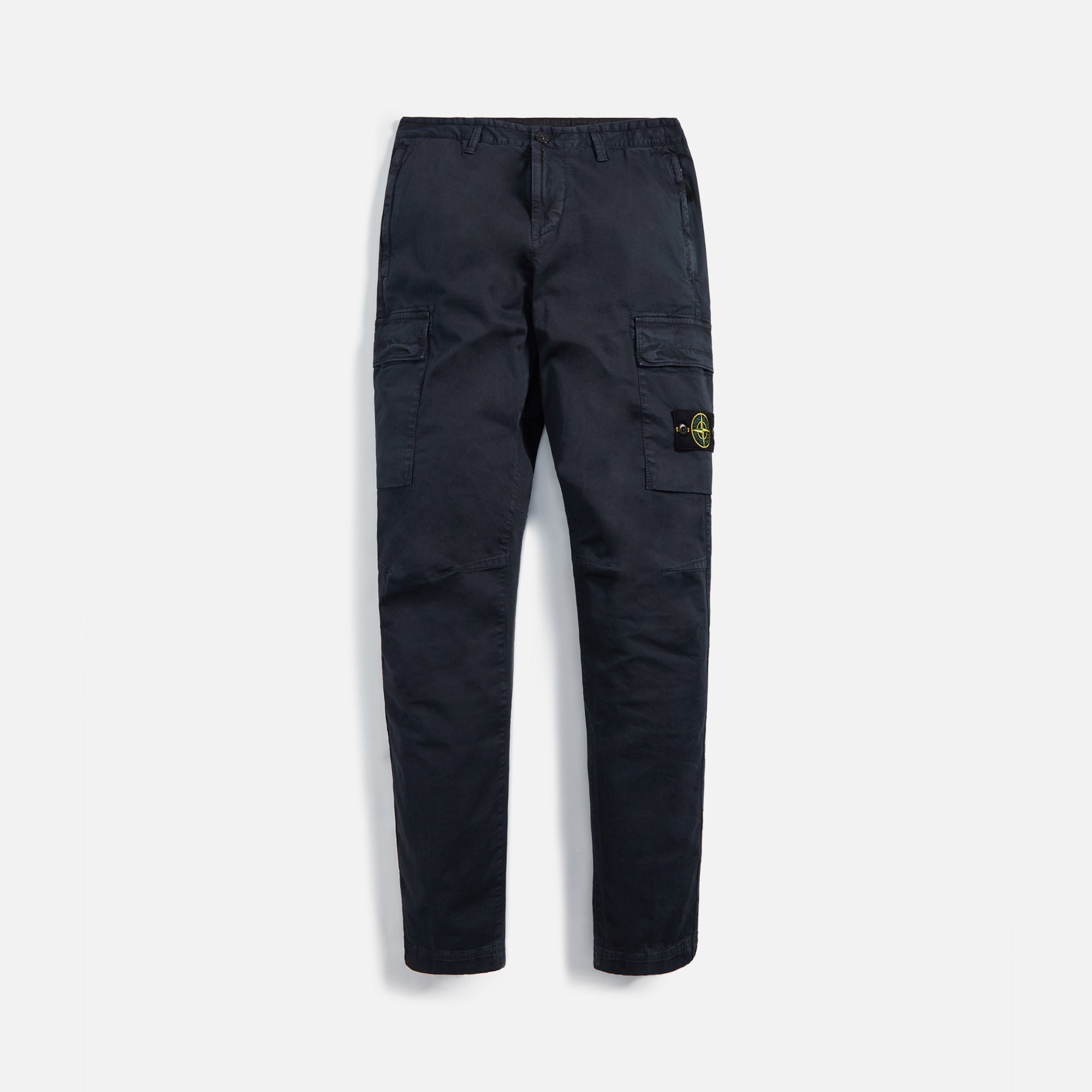 Stretch Broken Twill Garment Dyed Old Effect Cargo Pants Anthracite Stone island оригінал – Купити в Україні – боковий вид