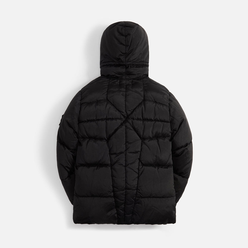 Оригінальна Nylon Metal Garment Dyed Hooded Down Jacket Black Stone island – вид ззаду