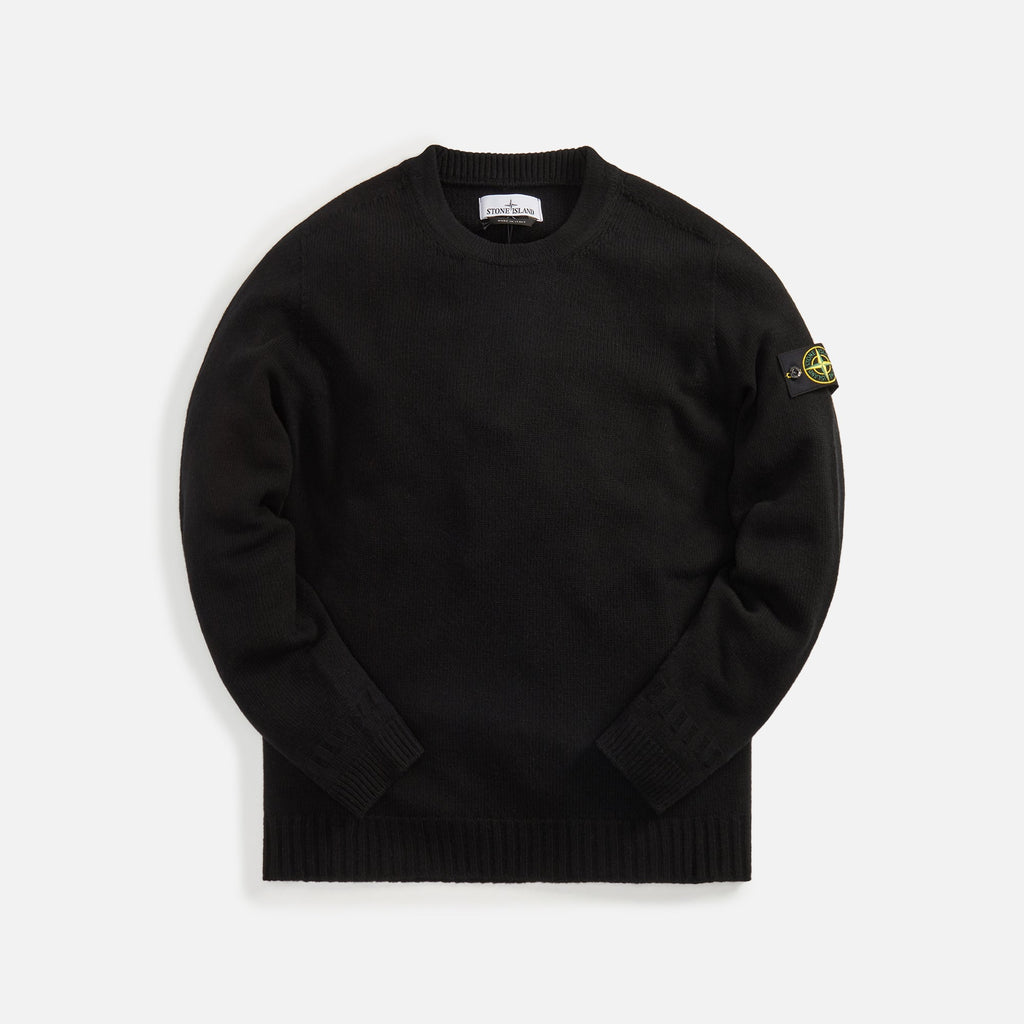 Lambs Wool Crewneck Black Stone island – Гарантія оригінальності – боковий вид