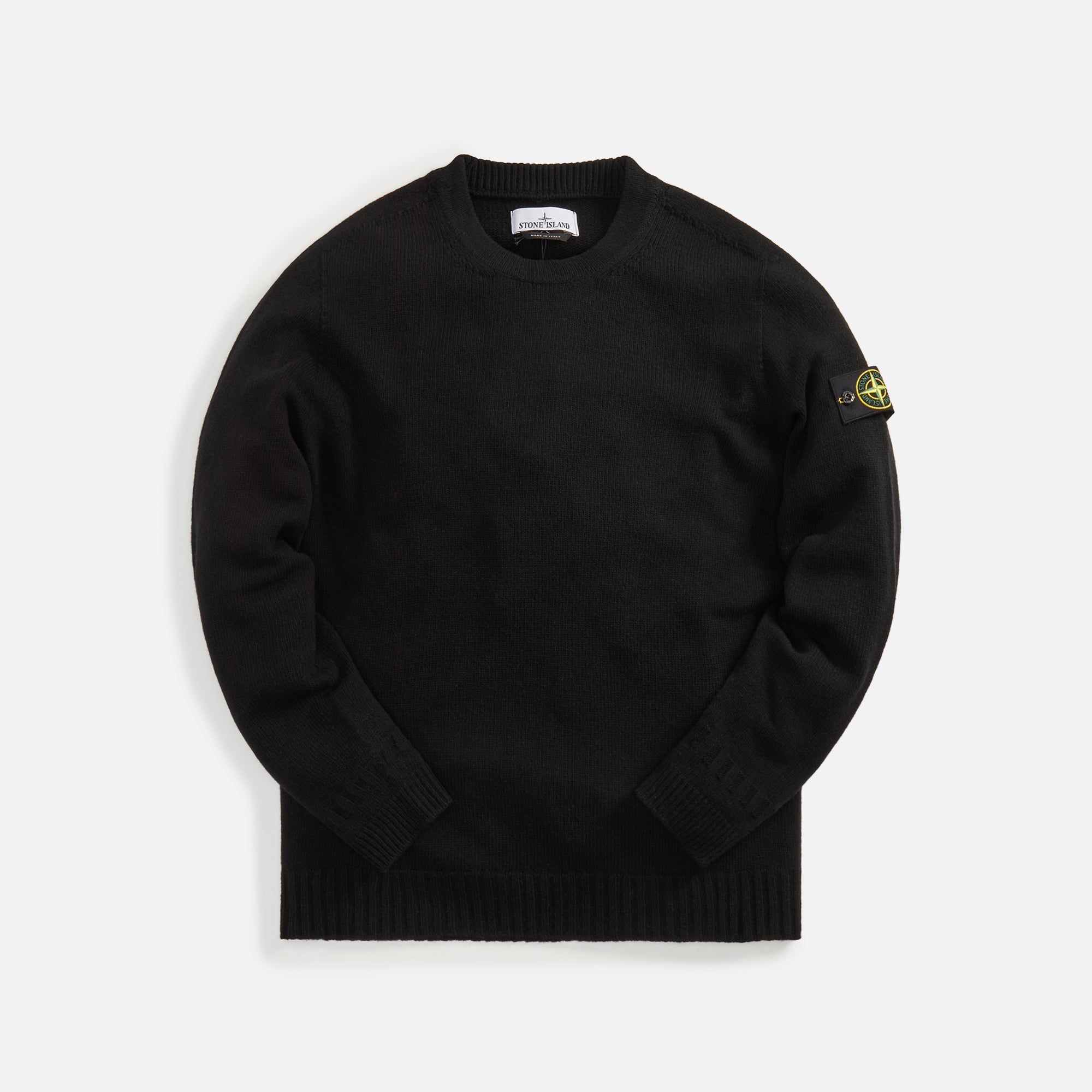 Lambs Wool Crewneck Black Stone island – Гарантія оригінальності – боковий вид - STONE ISLAND