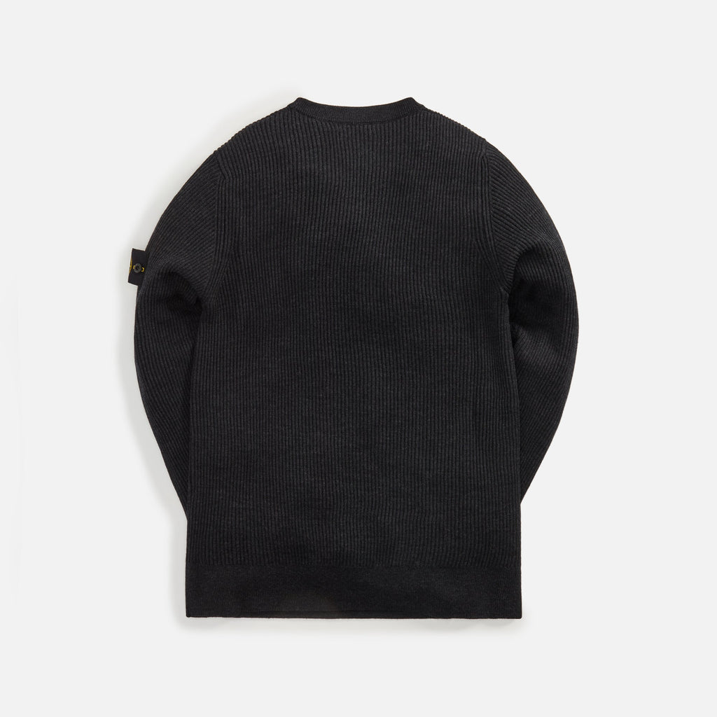 Full Rib Wool Sweater Charcoal Stone island – Гарантія оригінальності – вид ззаду