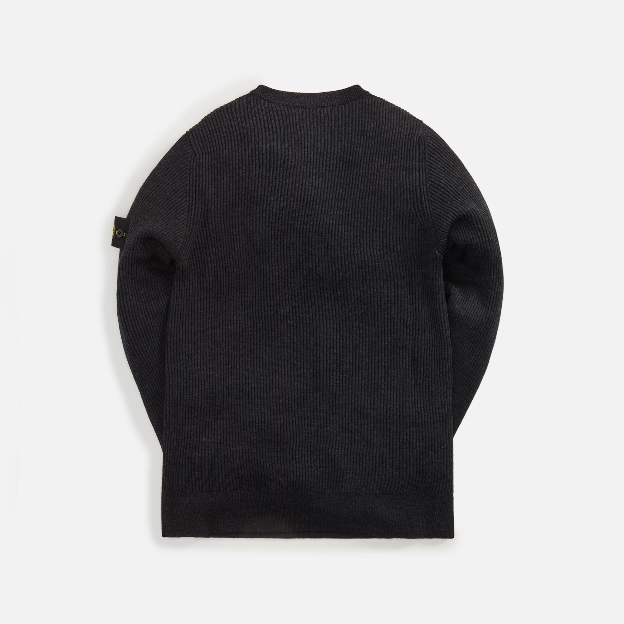 Full Rib Wool Sweater Charcoal Stone island – Гарантія оригінальності – вид ззаду - STONE ISLAND