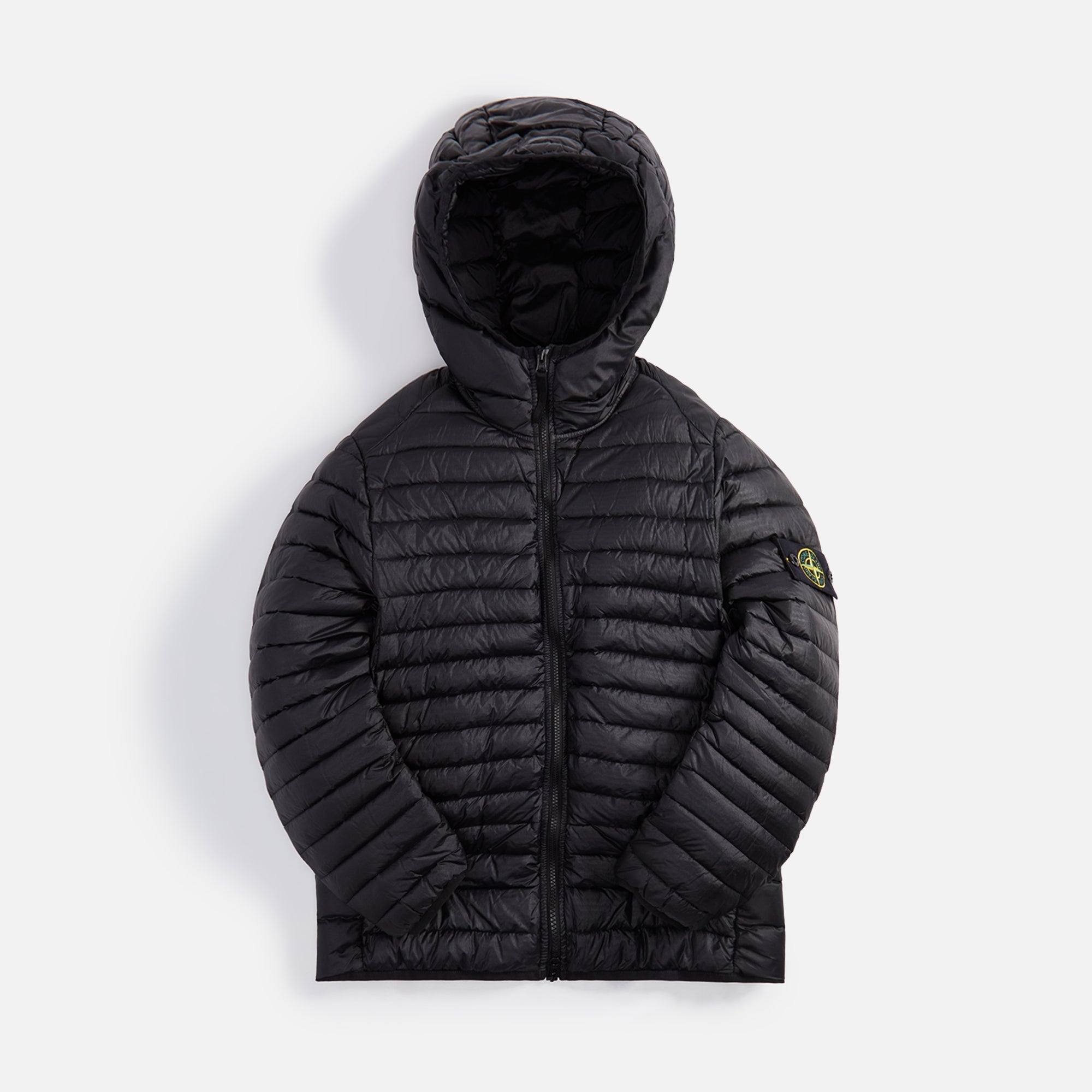 Real Down Hooded Jacket Black Stone island оригінал – Купити в Україні – боковий вид