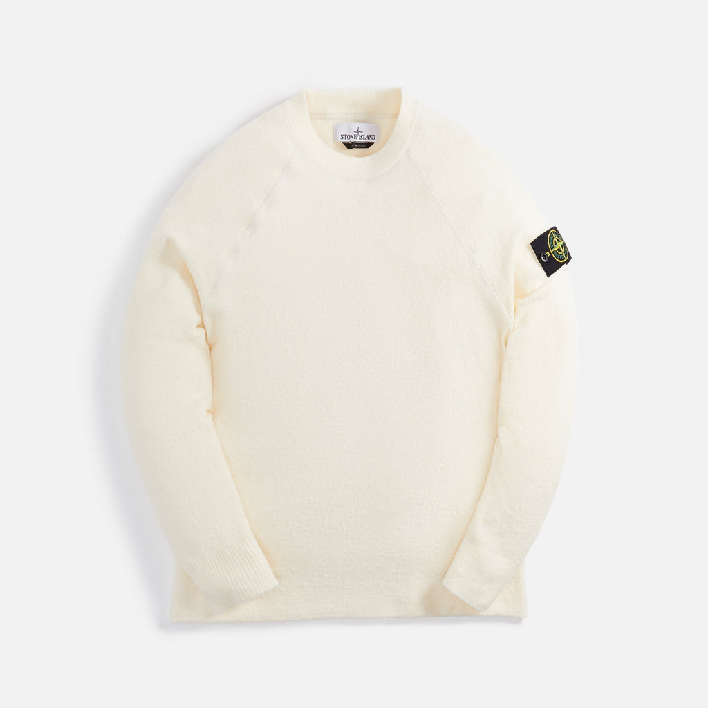 Soft Cotton Gauzed Effect Sweater Natural Stone island оригінал – Купити в Україні – боковий вид