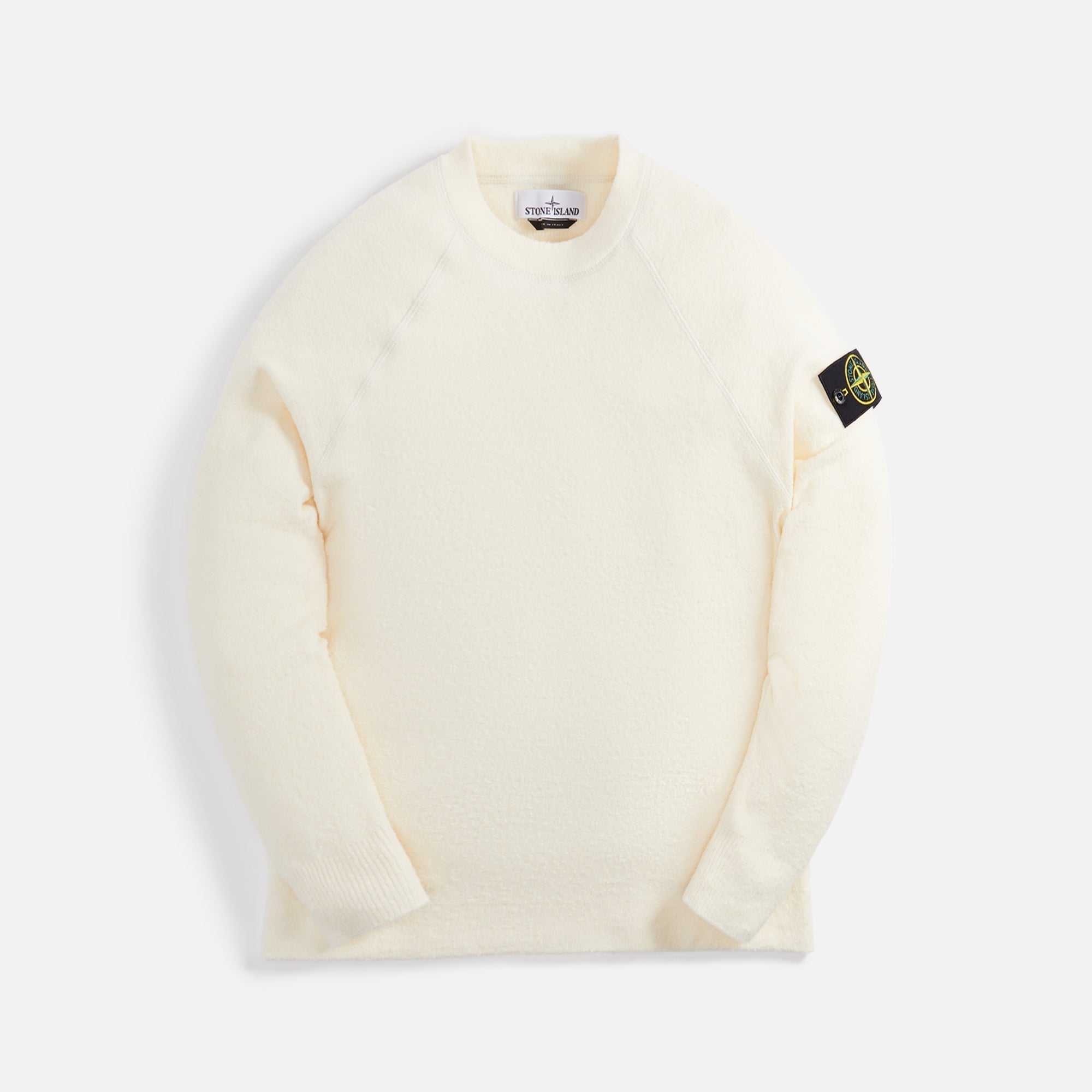 Soft Cotton Gauzed Effect Sweater Natural Stone island оригінал – Купити в Україні – боковий вид - STONE ISLAND