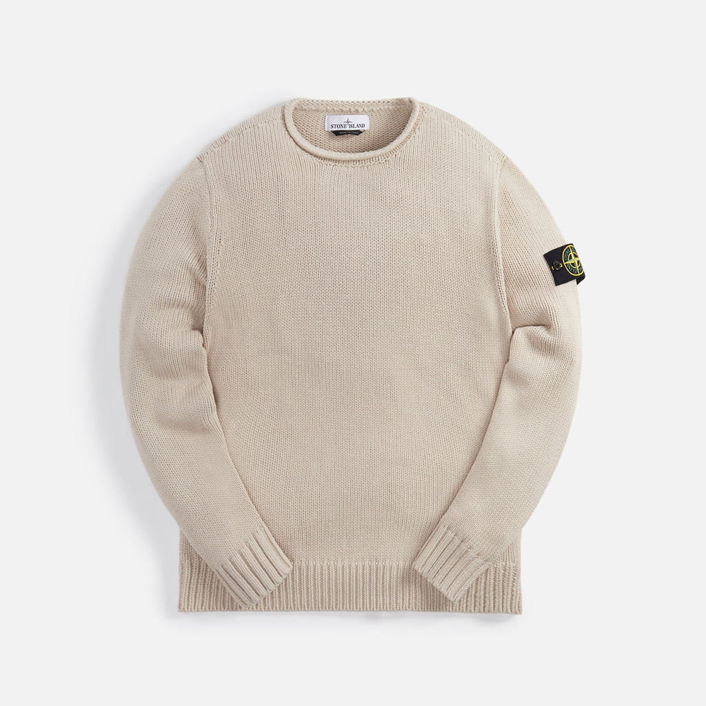 Cotton Rib Sweater Dove Grey Stone island оригінал – Купити в Україні – боковий вид
