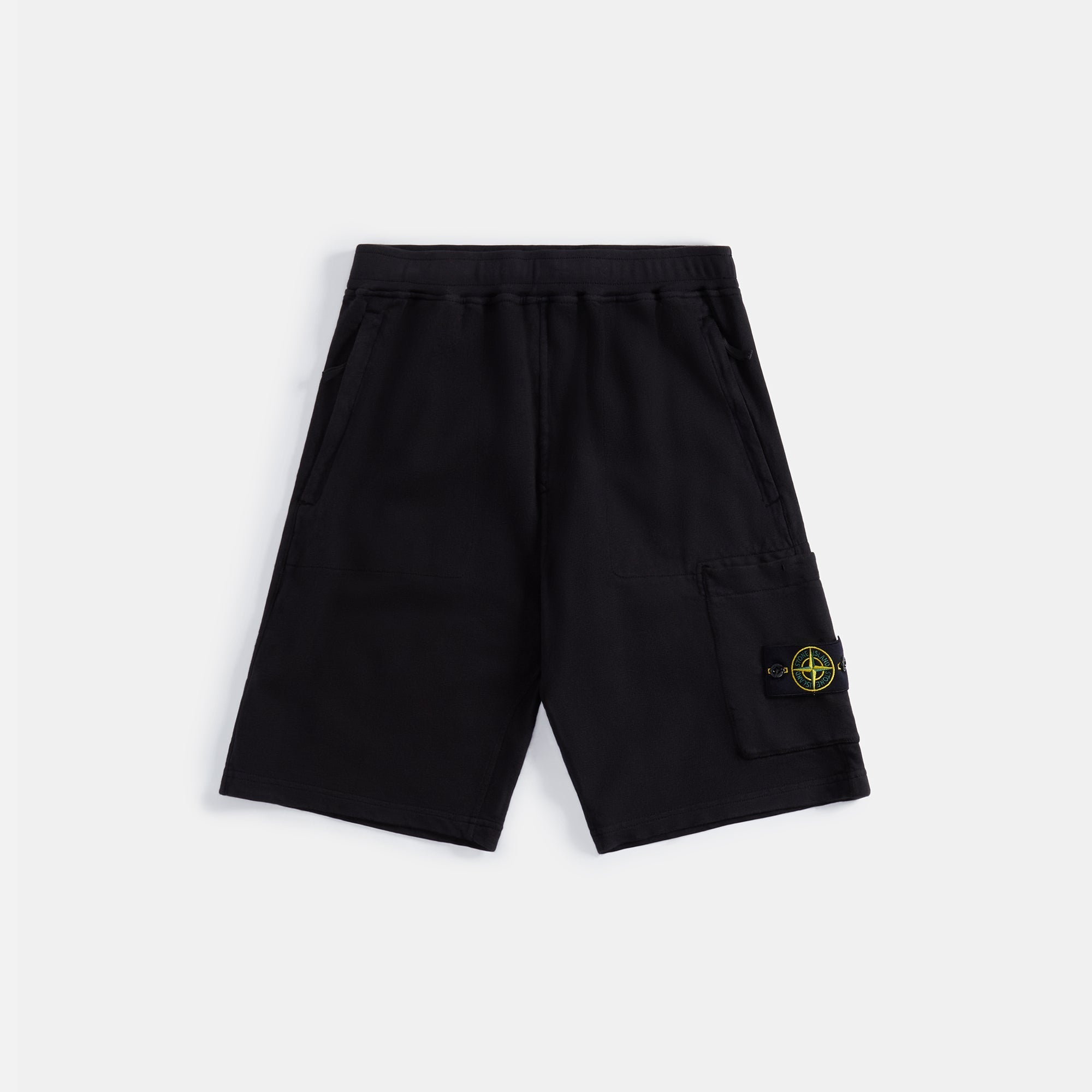 Garment Dyed Fleece Short Black Stone island – Гарантія оригінальності – боковий вид - STONE ISLAND