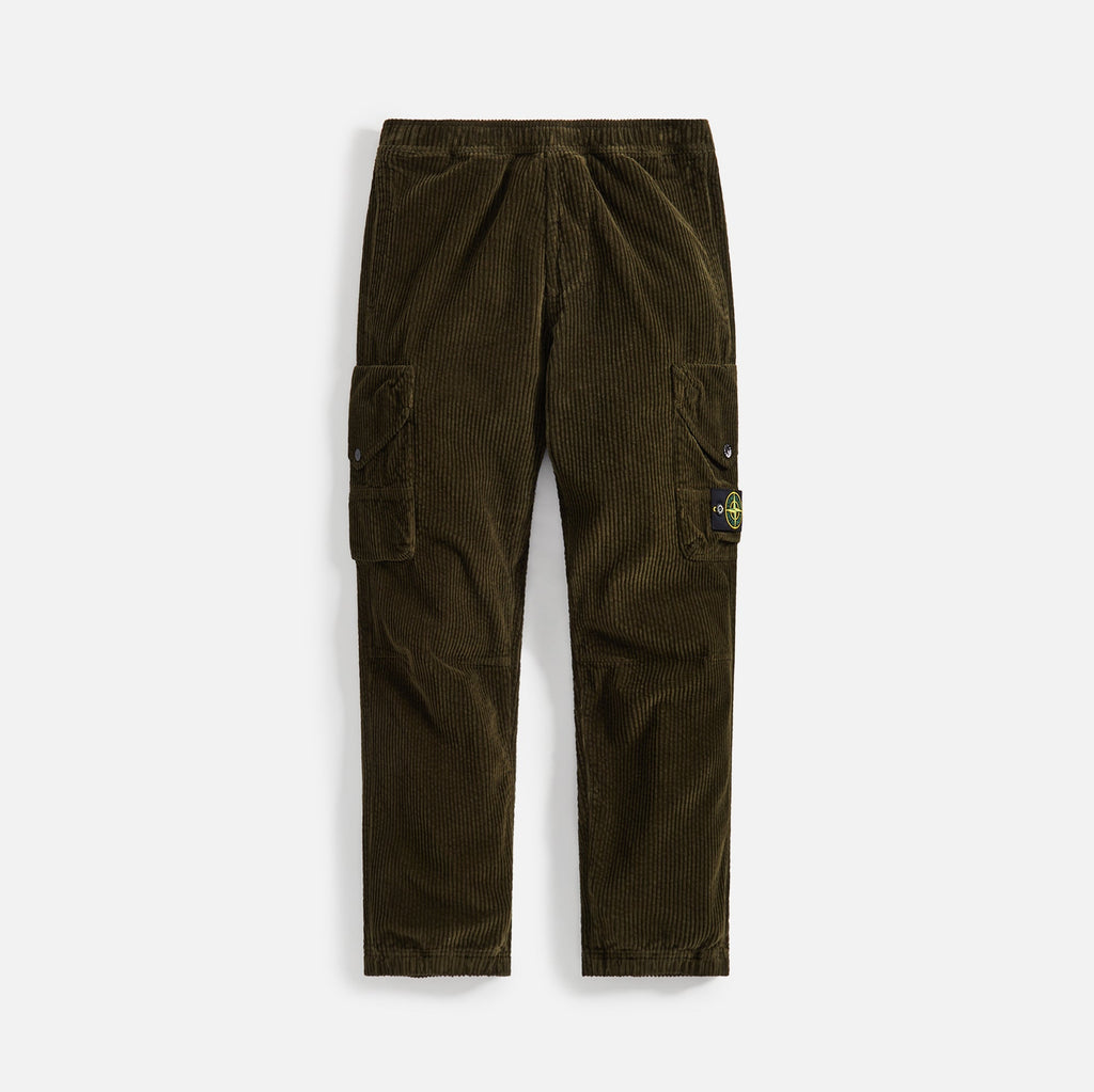 Cotton Corduroy Pant Olive Stone island оригінал – Купити в Україні – боковий вид