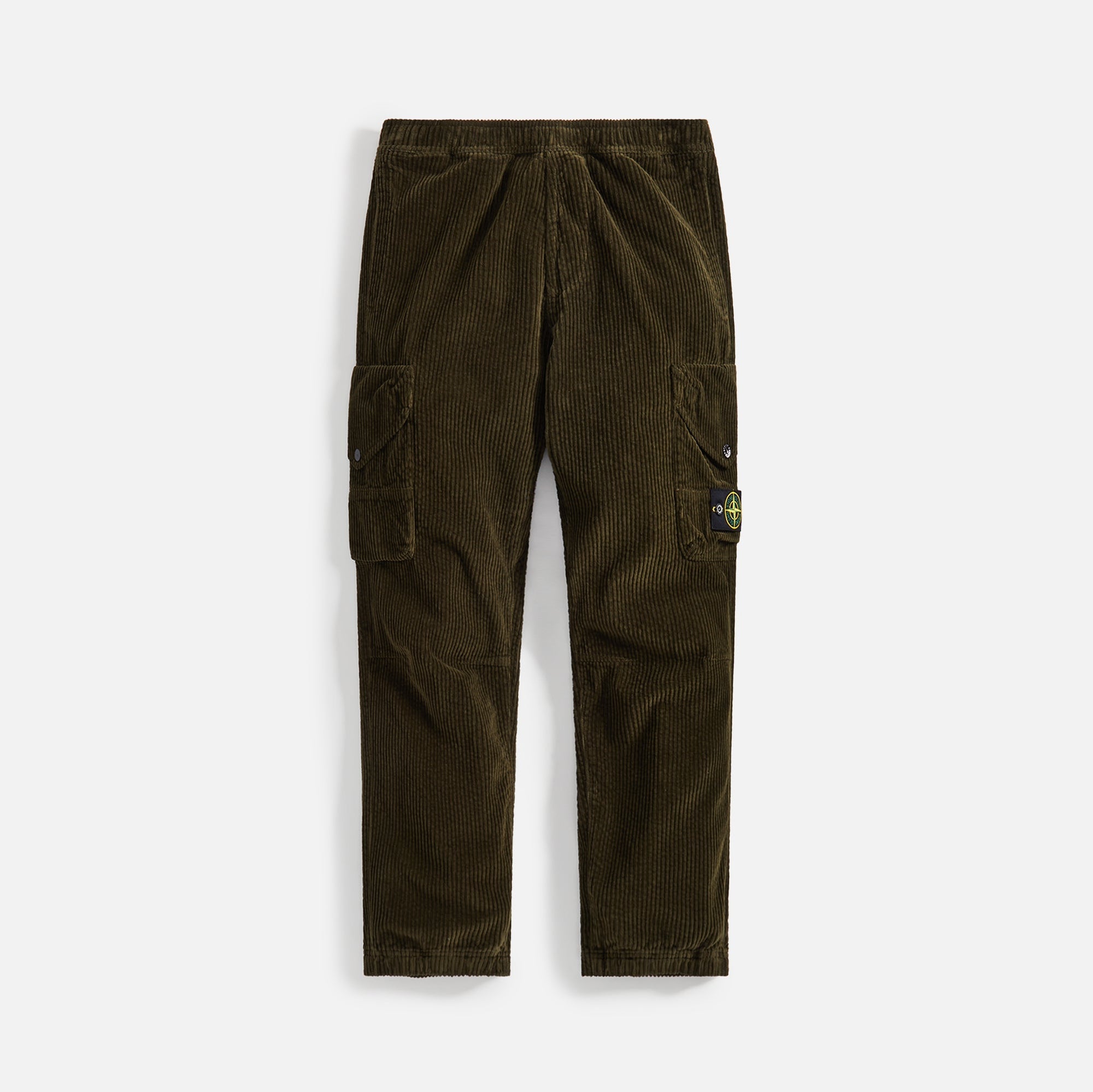Cotton Corduroy Pant Olive Stone island оригінал – Купити в Україні – боковий вид
