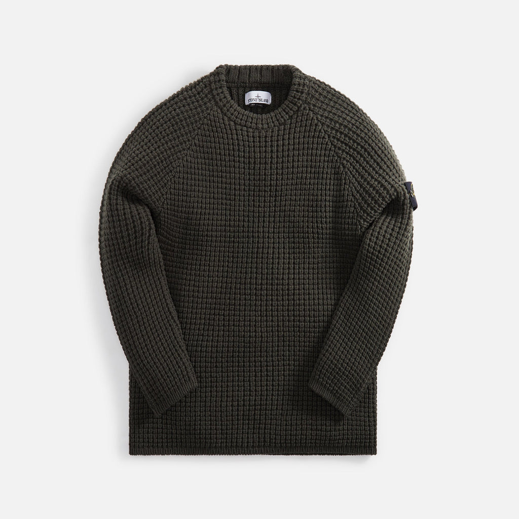 Оригінальна Knit Crewneck Olive Stone island – боковий вид