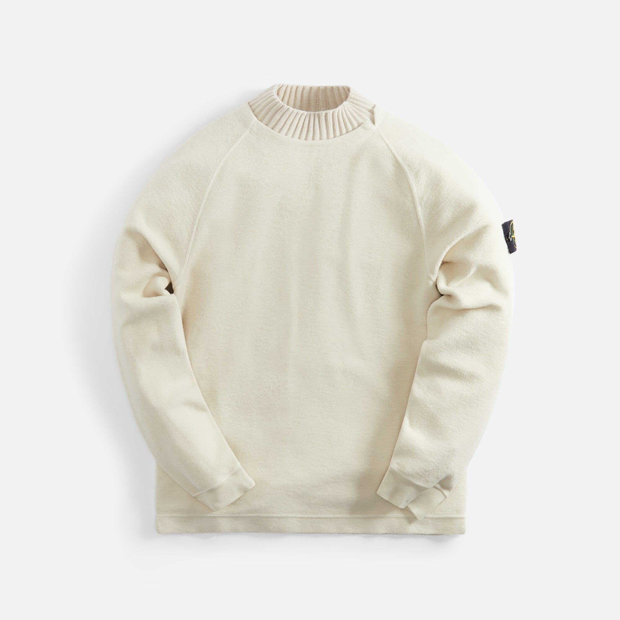 Fill Rib Pure Wool Mock Neck Knit Plaster Stone island оригінал – Купити в Україні – боковий вид