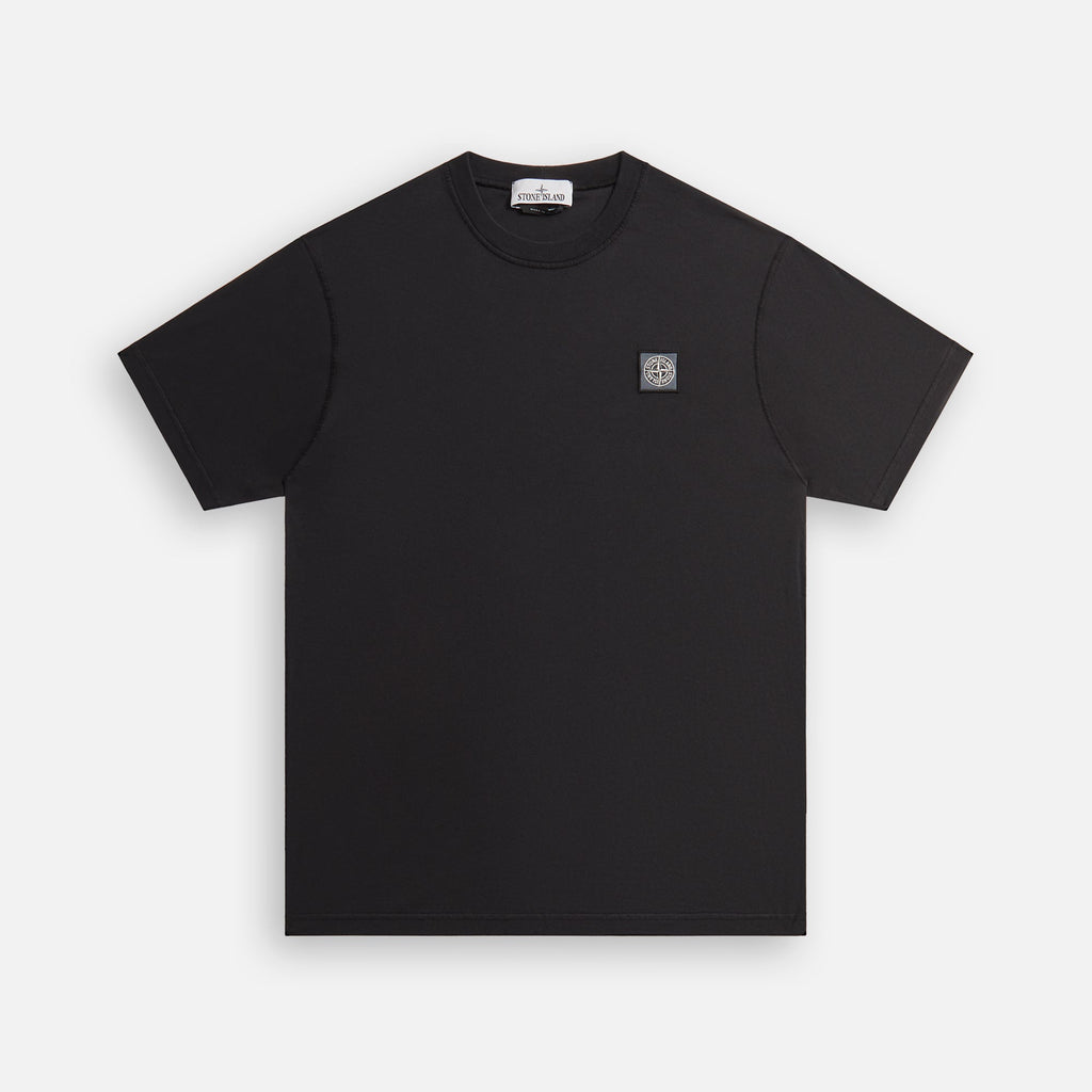 Garment Dyed Tee Black Stone island – Гарантія оригінальності – боковий вид