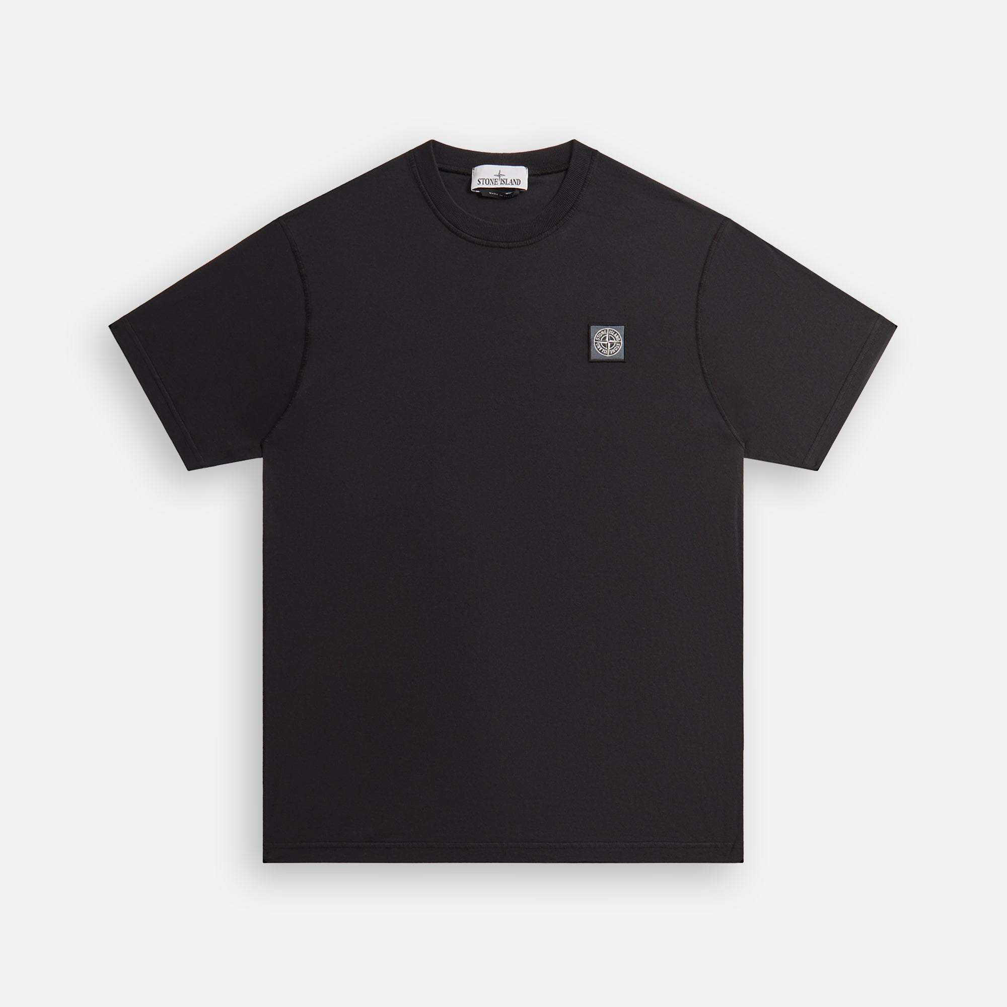 Garment Dyed Tee Black Stone island – Гарантія оригінальності – боковий вид
