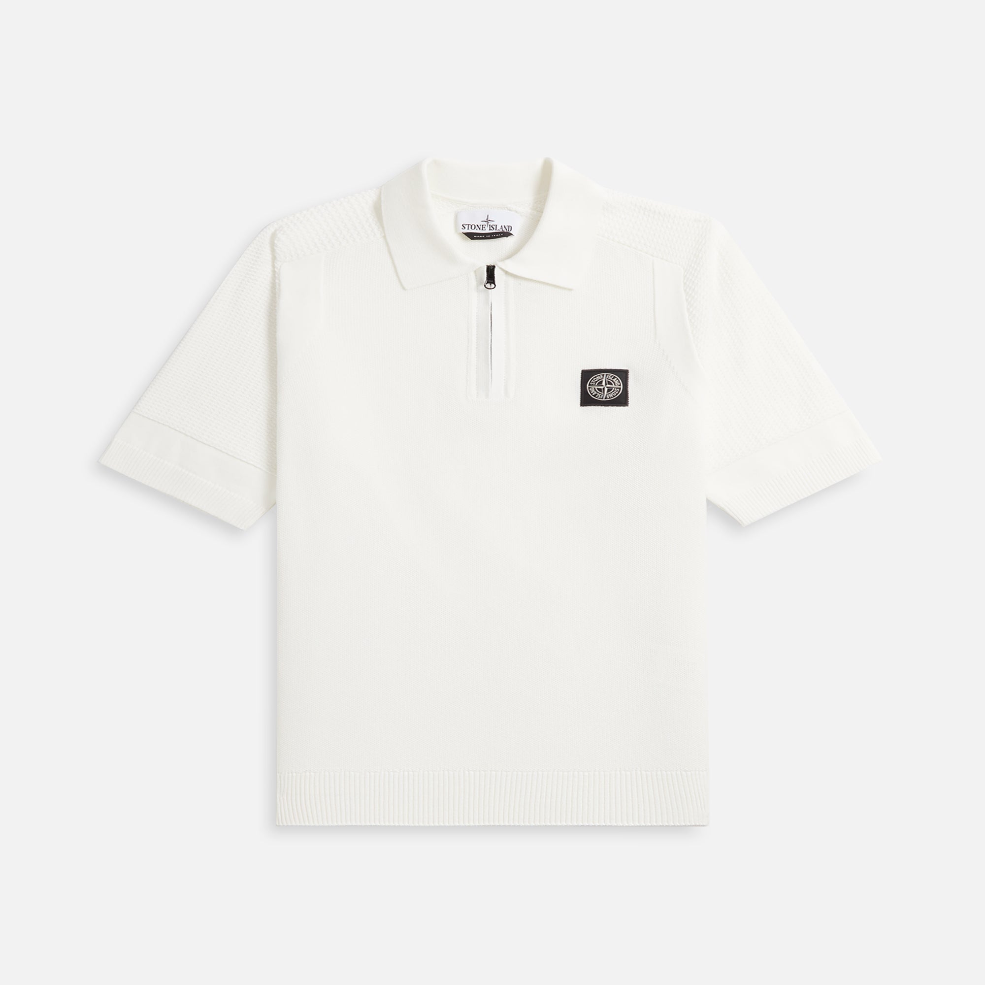 Knit Polo White Stone island оригінал – Купити в Україні – боковий вид