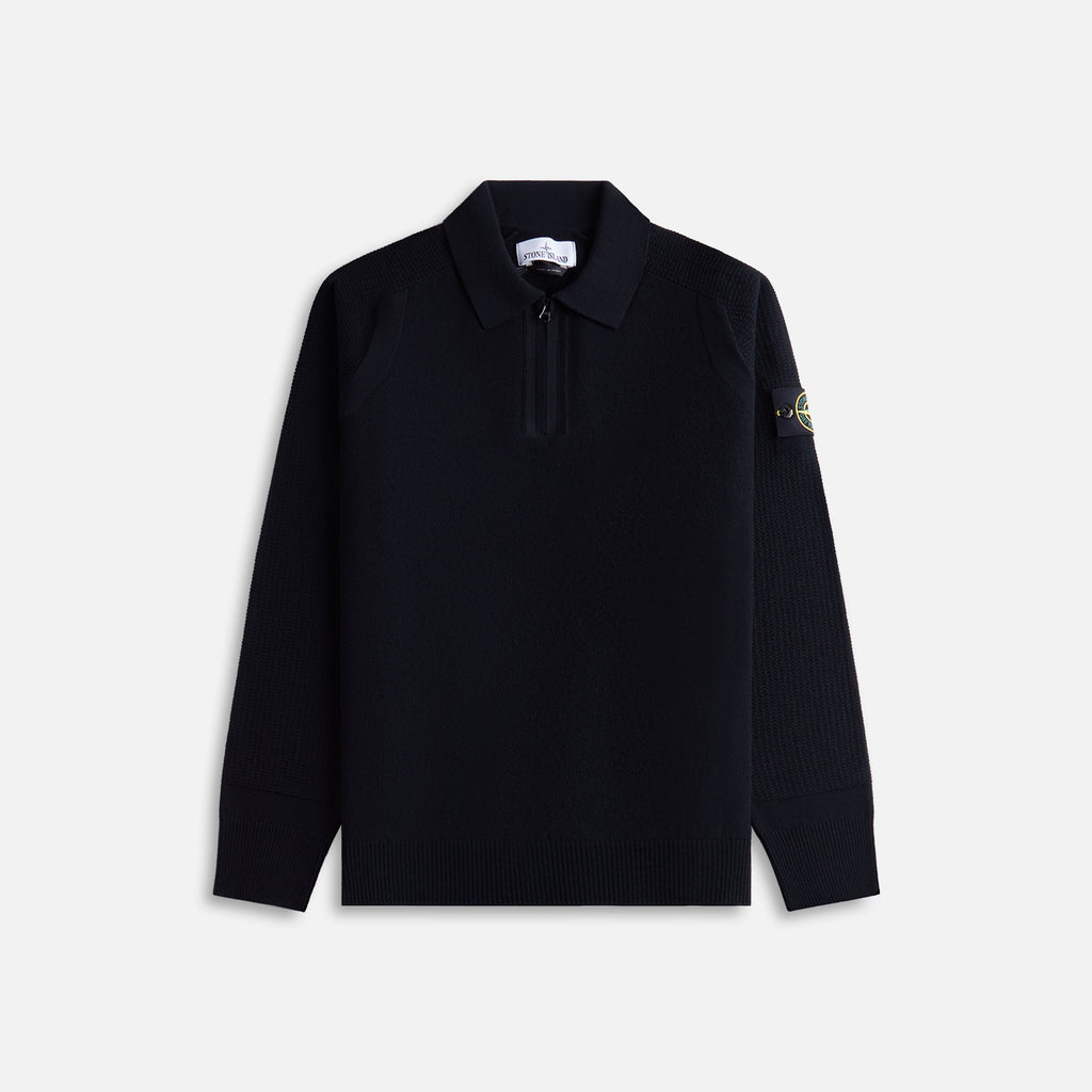Ls Zip Polo Black Stone island – Гарантія оригінальності – боковий вид