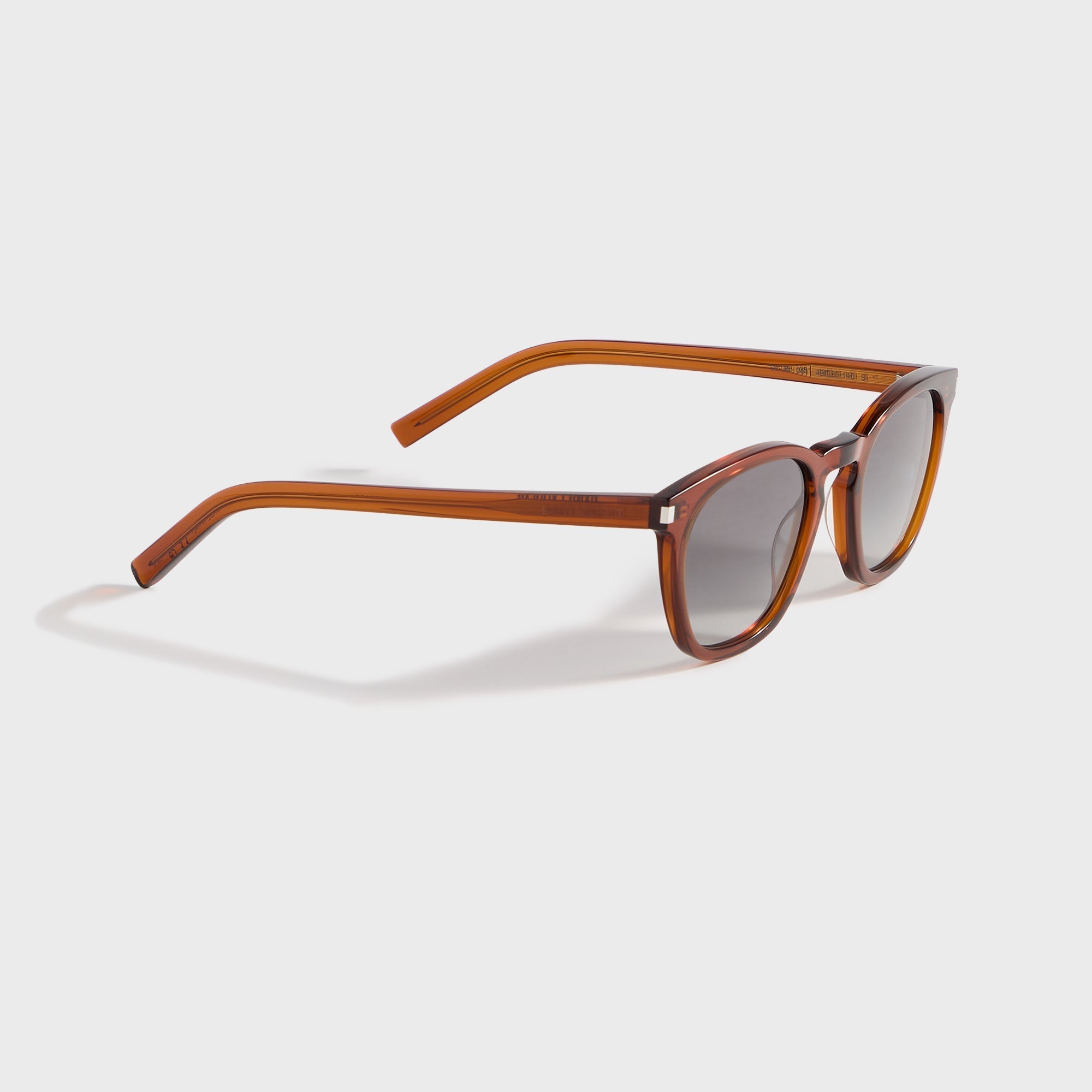 Оригінальна Square Acetate Sunglasses Brown Saint laurent – вид ззаду