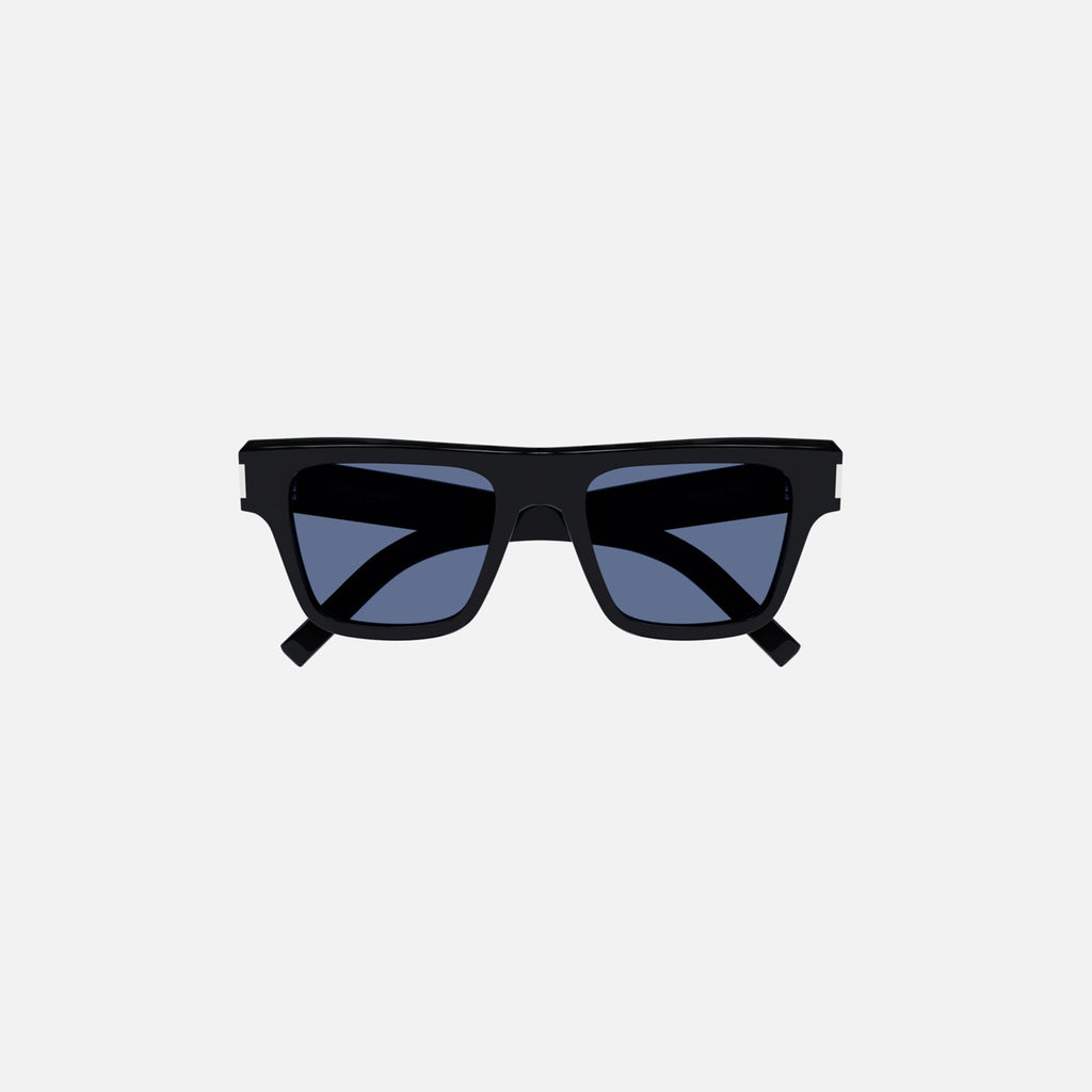 469 Bold Flat Top Sunglasses Black Blue Lens Saint laurent – Гарантія оригінальності – вид ззаду