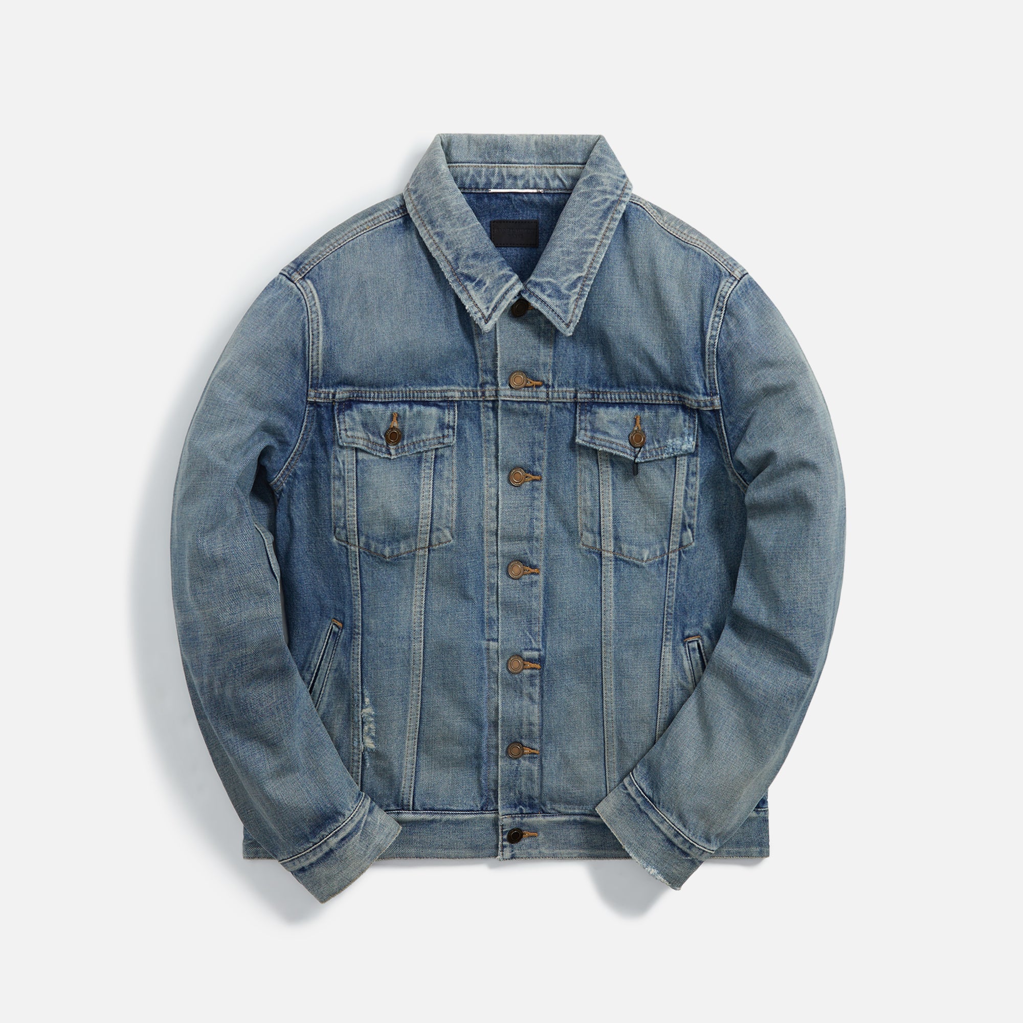 Classic Denim Jacket Melrose Blue Saint laurent – Гарантія оригінальності – боковий вид - SAINT LAURENT