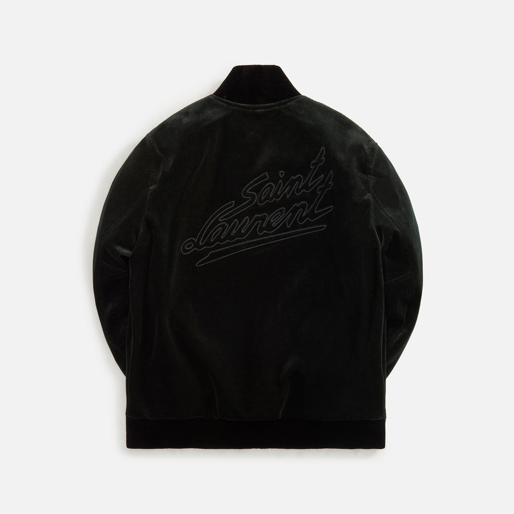 Teddy Velvet Jacket Forest Green Saint laurent оригінал – Купити в Україні – вид ззаду