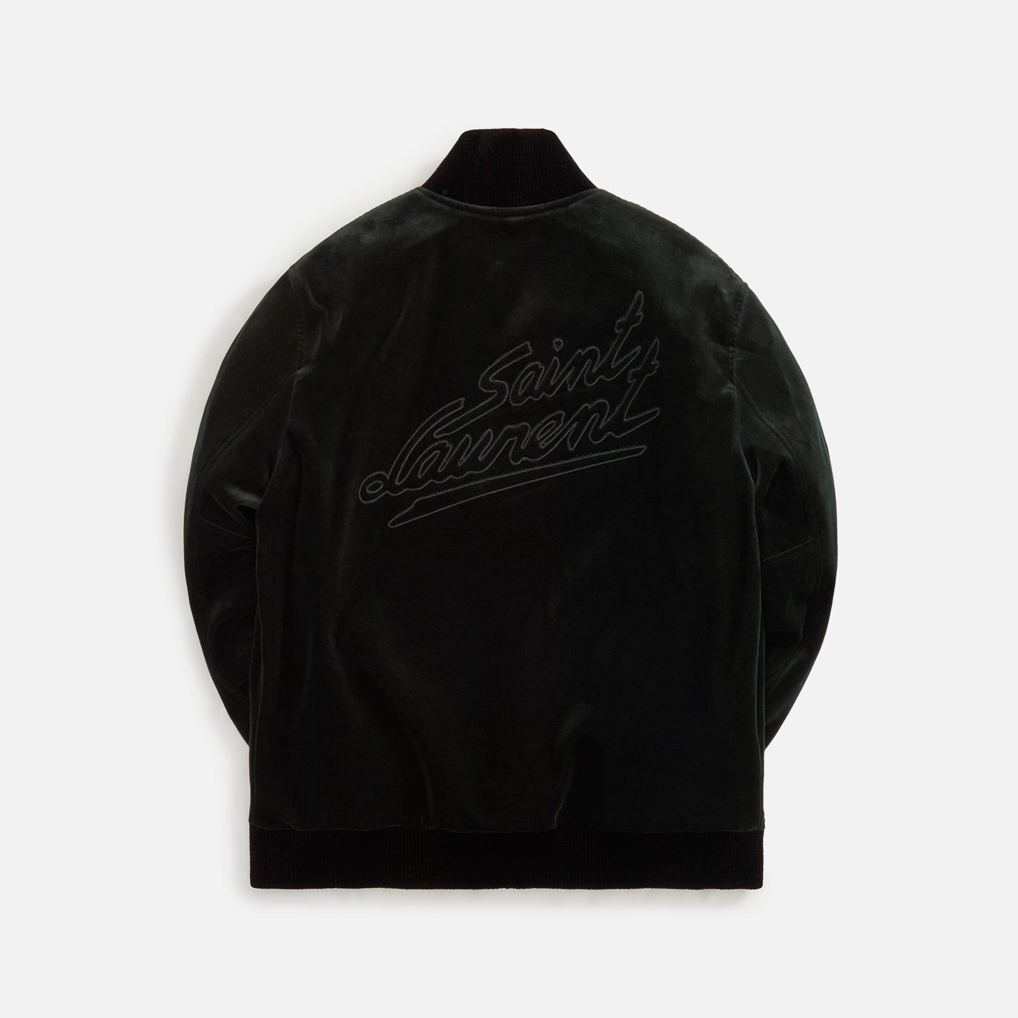 Teddy Velvet Jacket Forest Green Saint laurent оригінал – Купити в Україні – вид ззаду