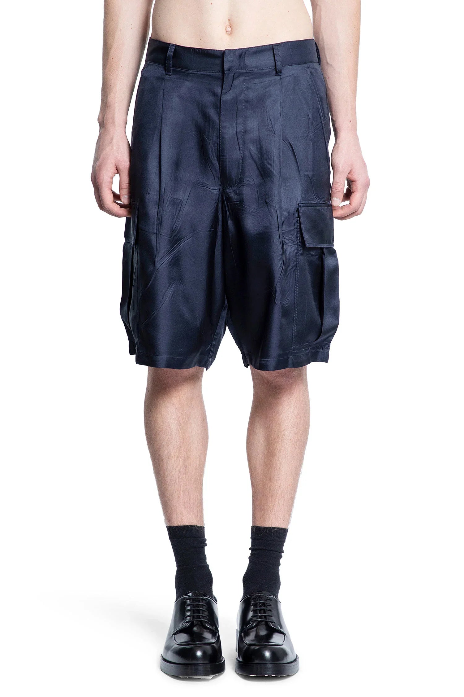 Washed Silk Cargo Shorts Prada оригінал – Купити в Україні – вид ззаду