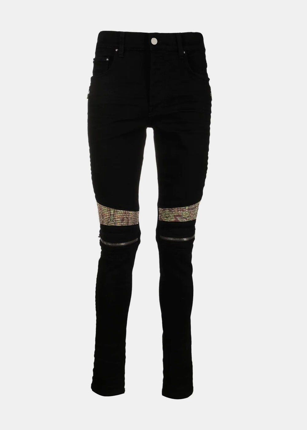 Оригінальна Black Mx2 Paisley Jeans Amiri – боковий вид