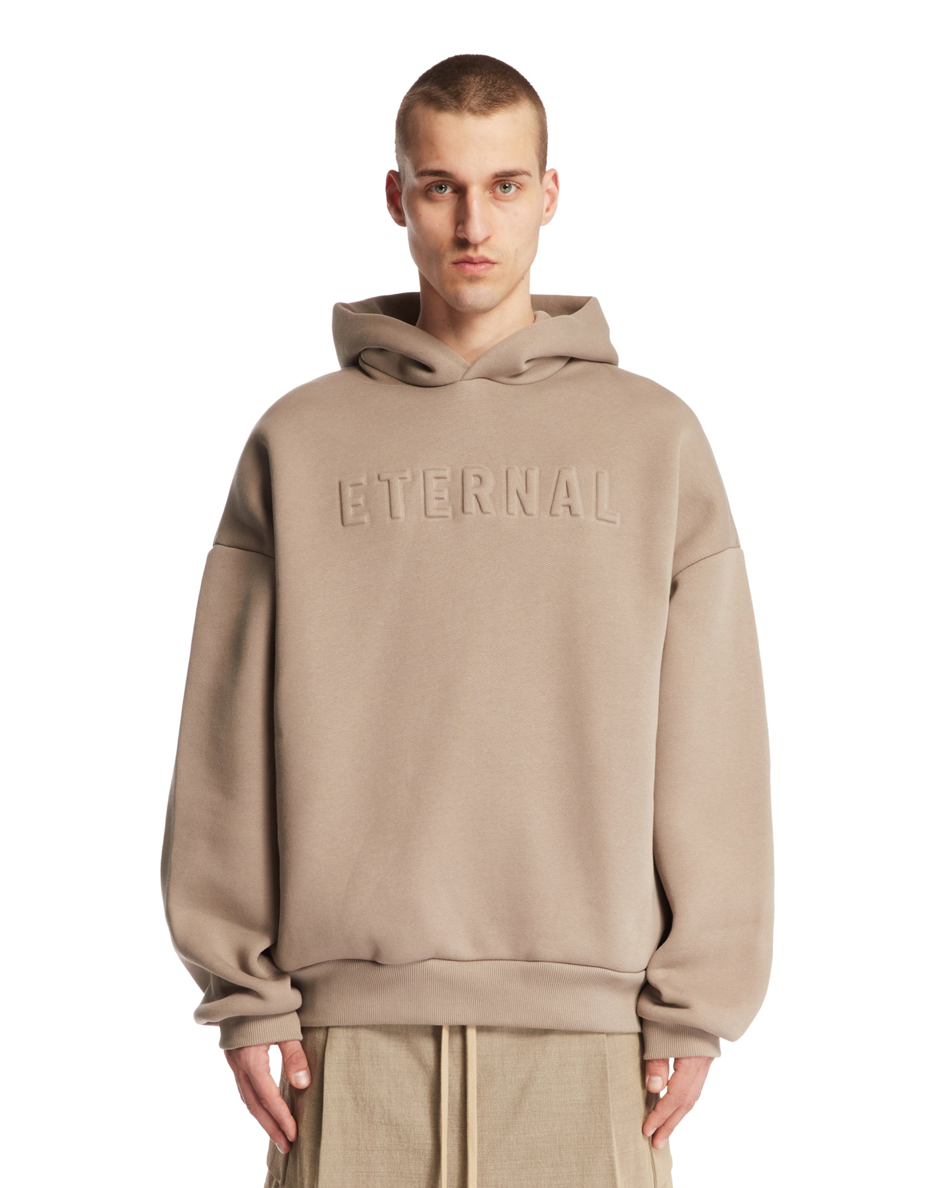 Beige Eternal Hoodie Fear of god – Гарантія оригінальності – боковий вид - FEAR OF GOD