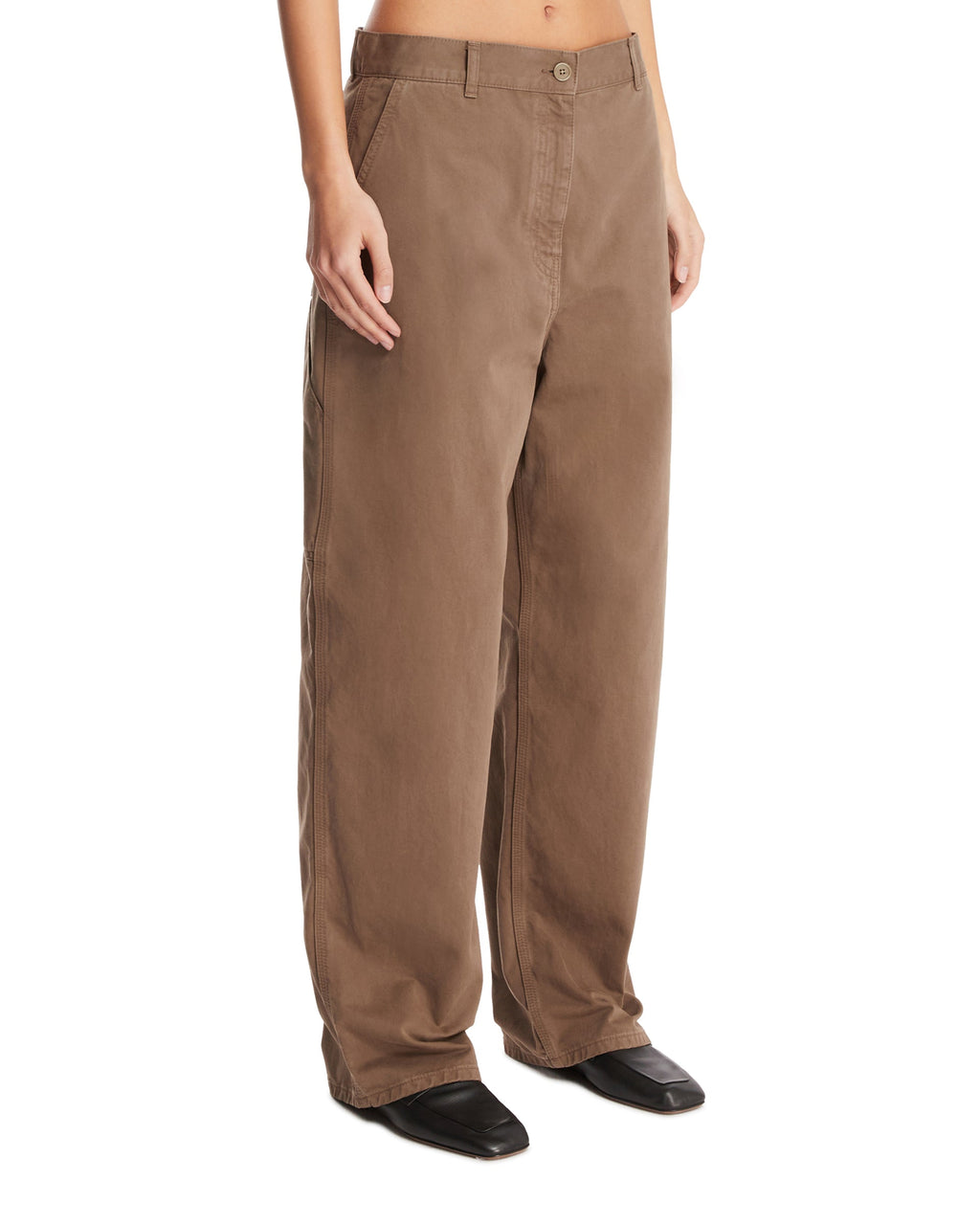Beige Sharka Cotton Pants The row – Гарантія оригінальності – вид ззаду