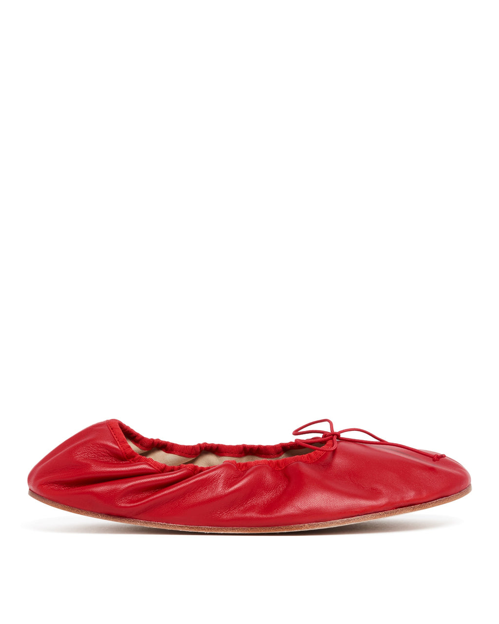 Red Rounded Flat Ballet Flats The row – Гарантія оригінальності – боковий вид