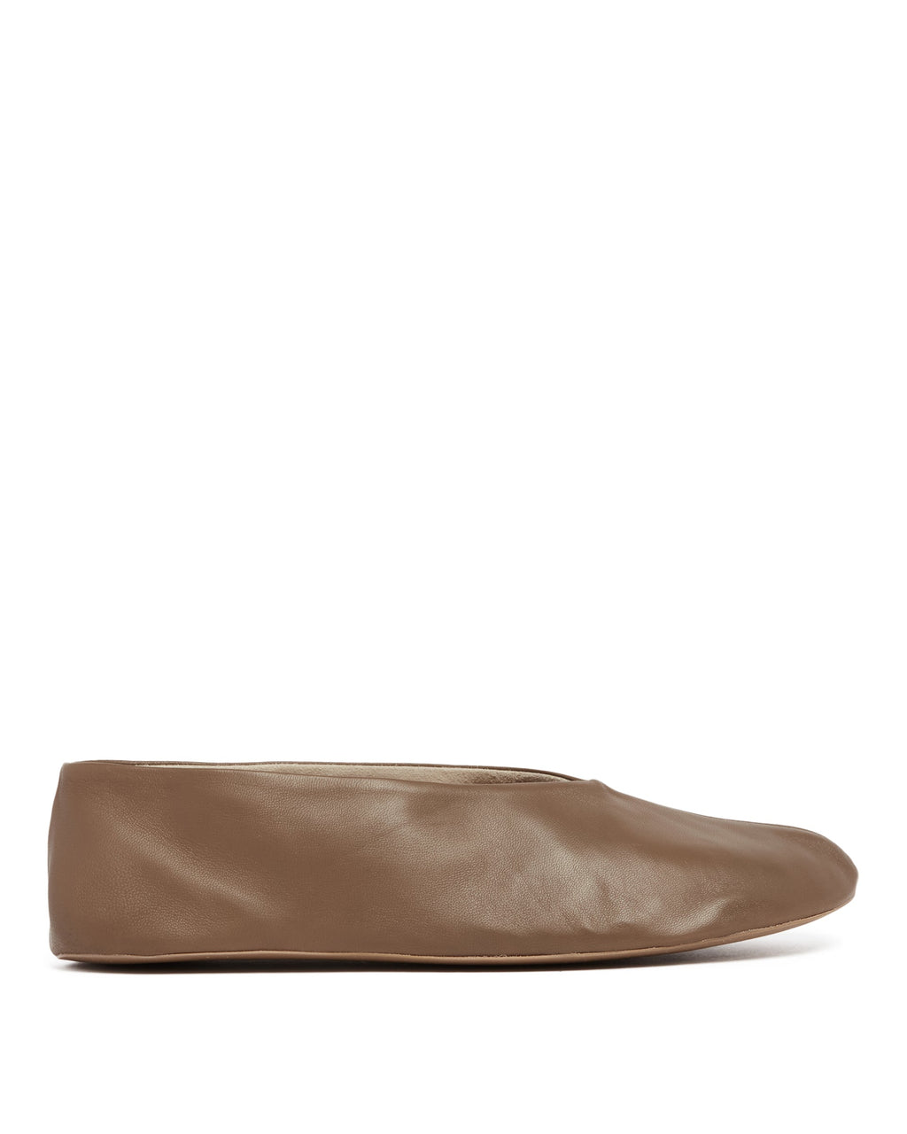 Brown Stella Leather Mules The row – Гарантія оригінальності – боковий вид