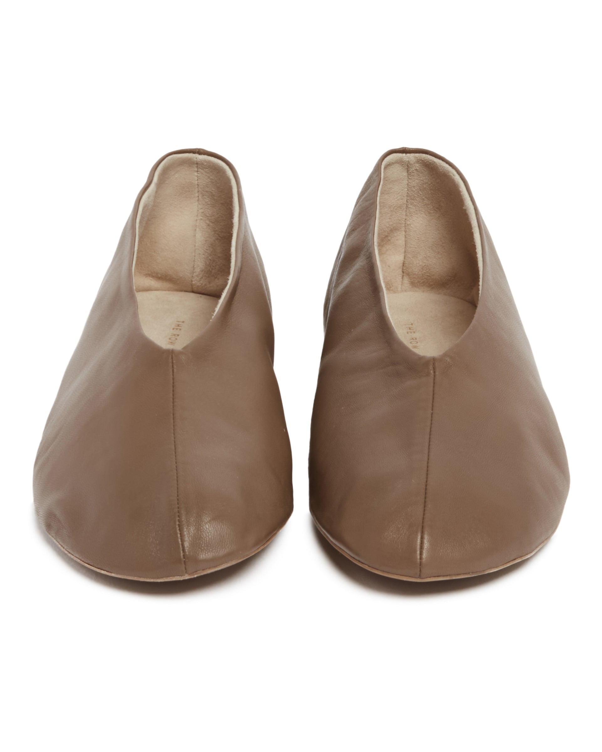Brown Stella Leather Mules The row – Гарантія оригінальності – збільшений вид