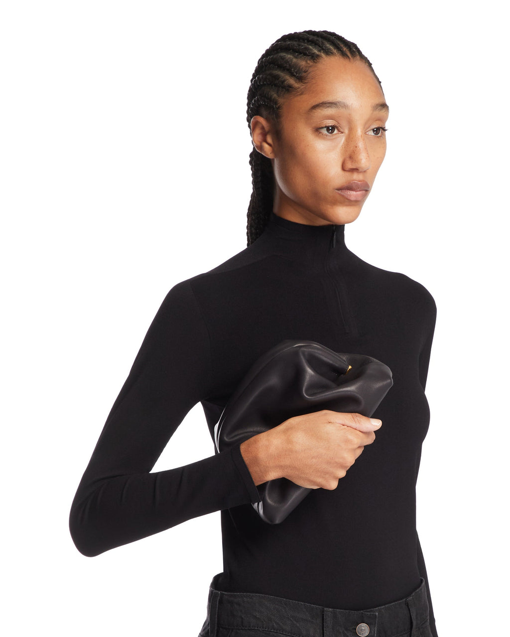 Black Mira Leather Clutch The row оригінал – Купити в Україні – детальний вид
