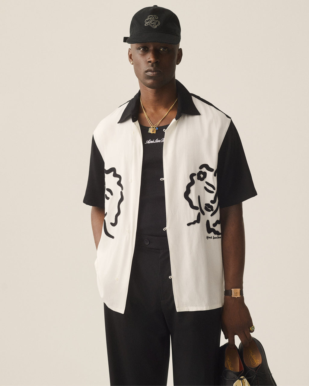 Embroidered Logo Tank Top Aime leon dore – Гарантія оригінальності – детальний вид