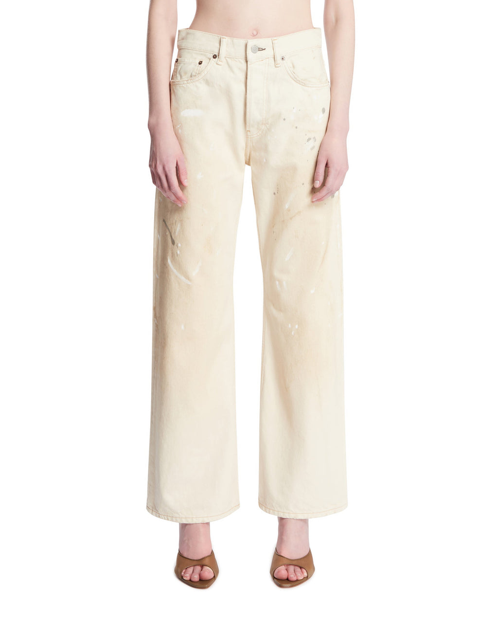 Оригінальна White Painted Detail Jeans Acne studios – боковий вид