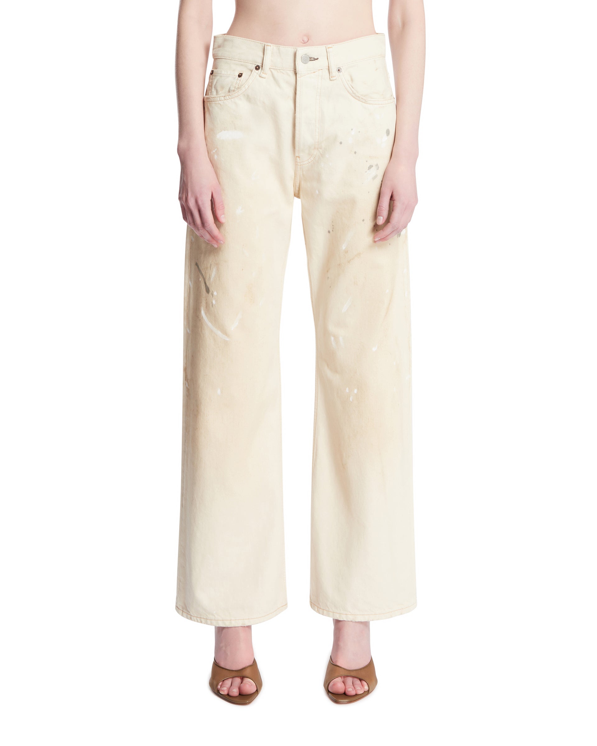 Оригінальна White Painted Detail Jeans Acne studios – боковий вид