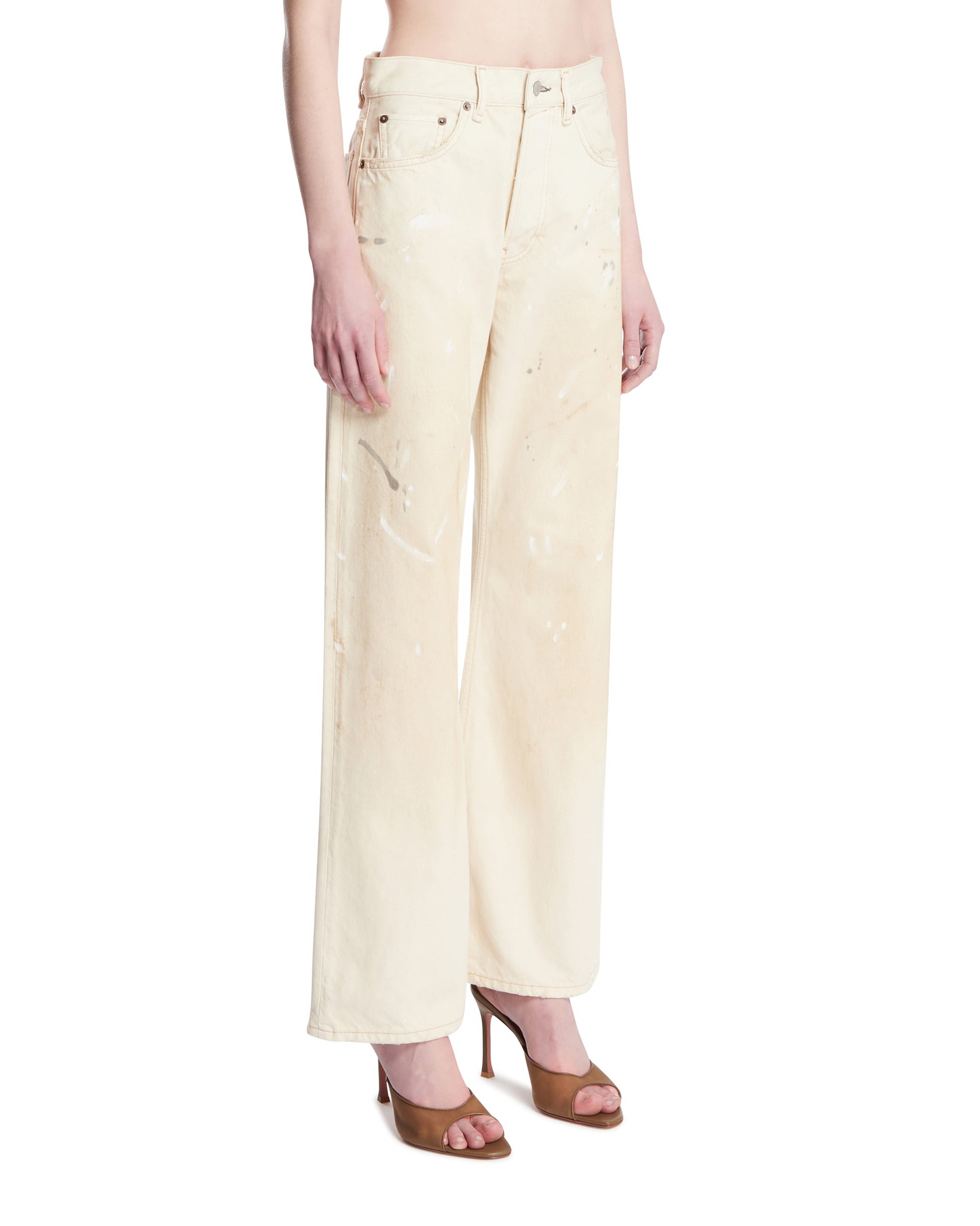 Оригінальна White Painted Detail Jeans Acne studios – вид ззаду