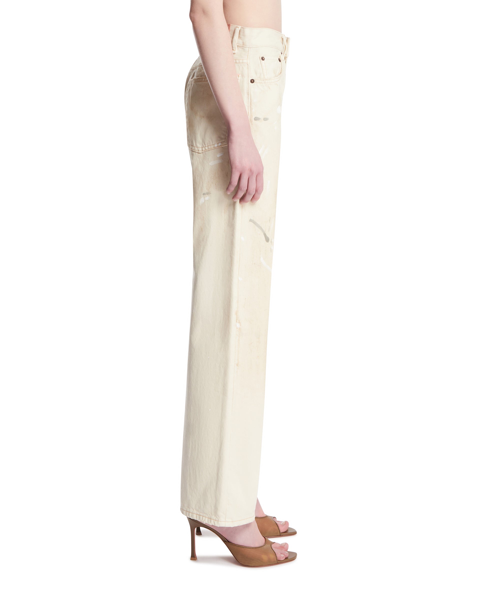 Оригінальна White Painted Detail Jeans Acne studios – збільшений вид