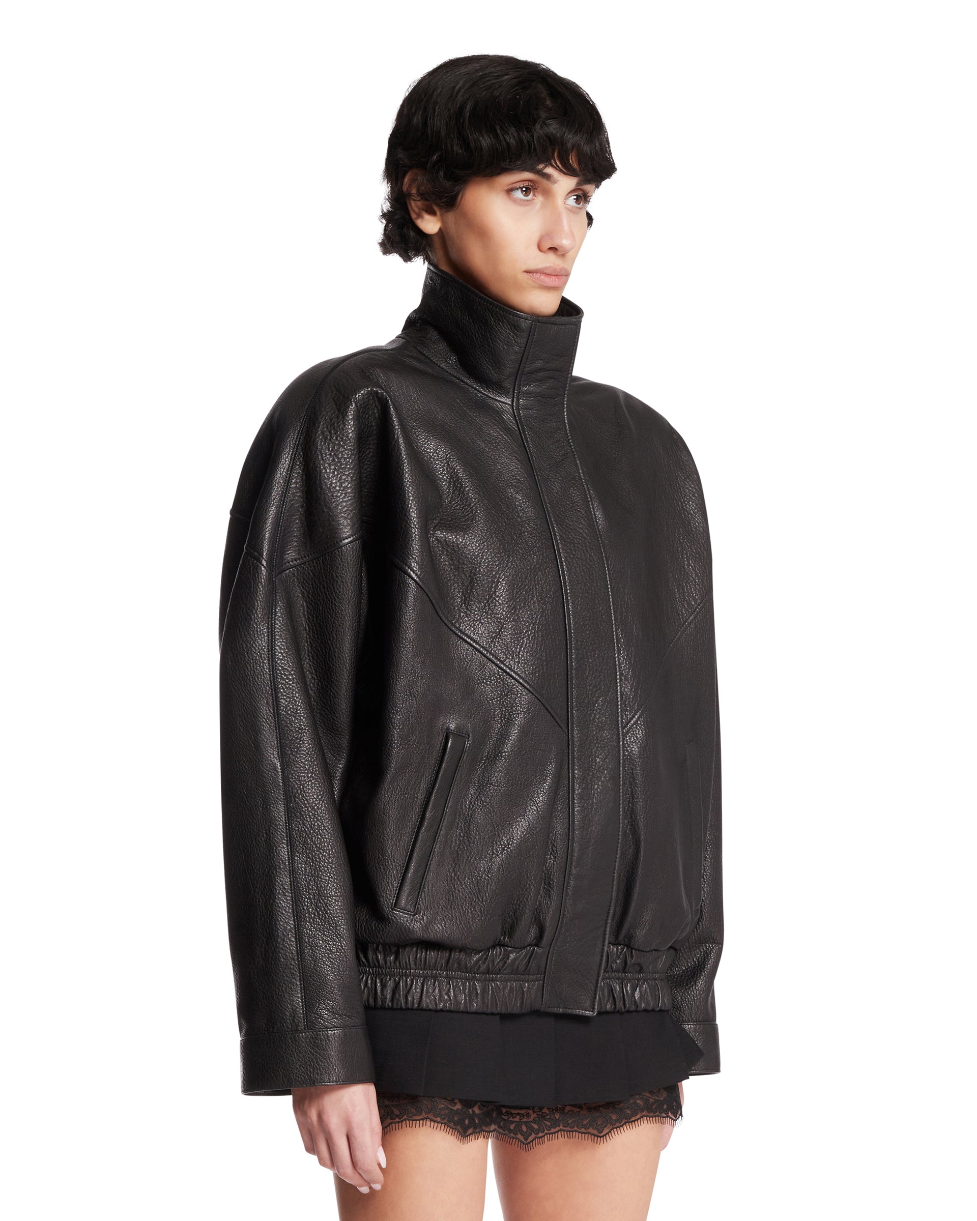 Оригінальна Black Leather Jacket Acne studios – вид ззаду