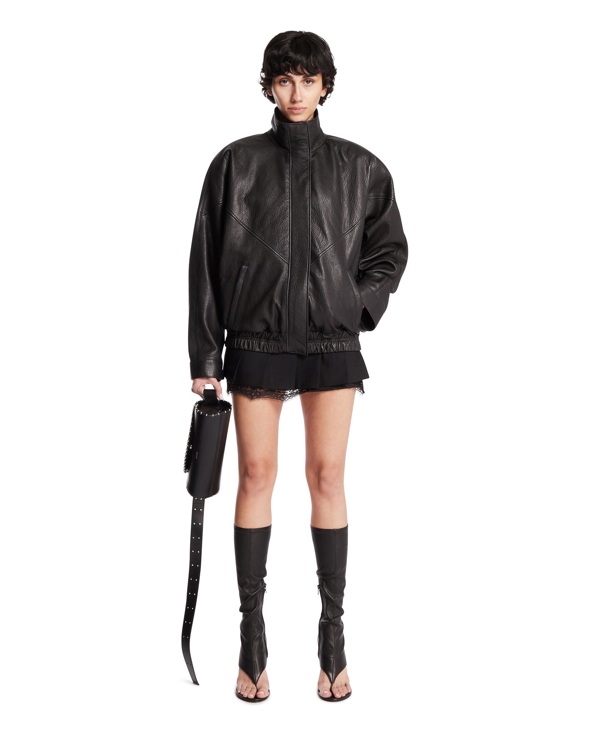 Оригінальна Black Leather Jacket Acne studios – детальний вид