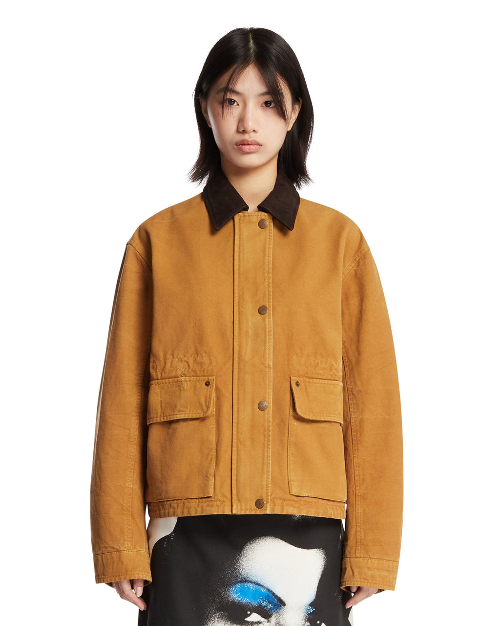 Brown Canvas Jacket Acne studios – Гарантія оригінальності – боковий вид