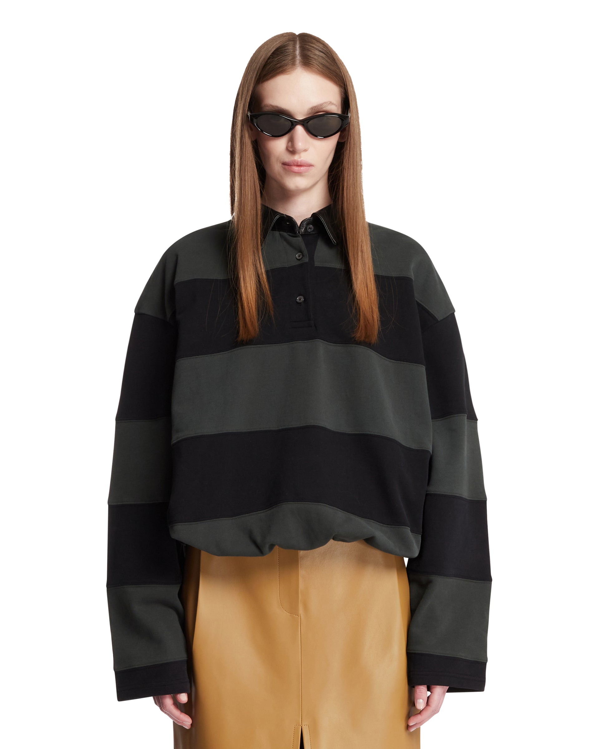 Green Polo-Collar Sweatshirt Acne studios оригінал – Купити в Україні – боковий вид