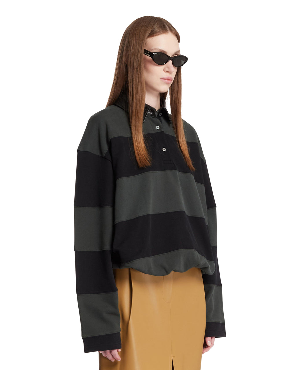 Green Polo-Collar Sweatshirt Acne studios оригінал – Купити в Україні – вид ззаду