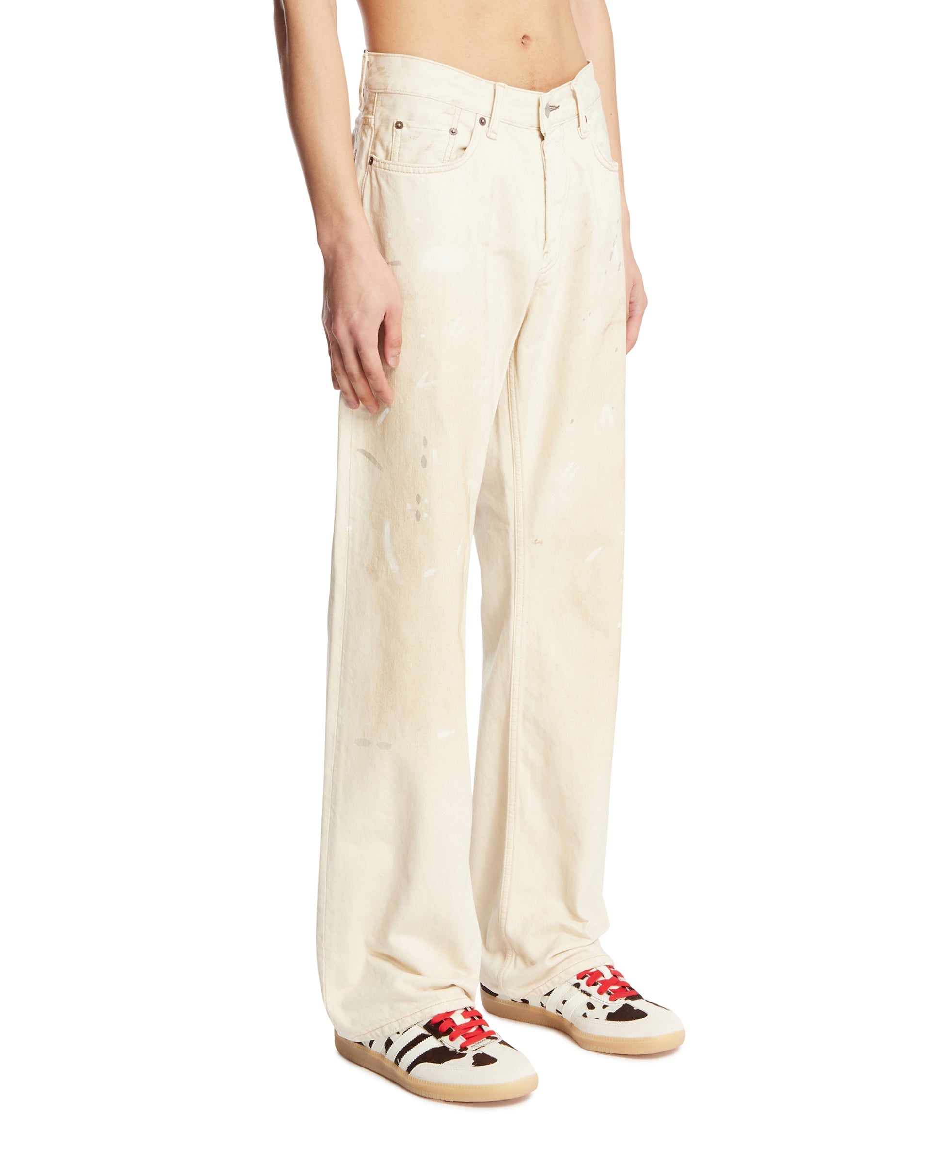 Оригінальна White Painted Detail Jeans Acne studios – вид ззаду