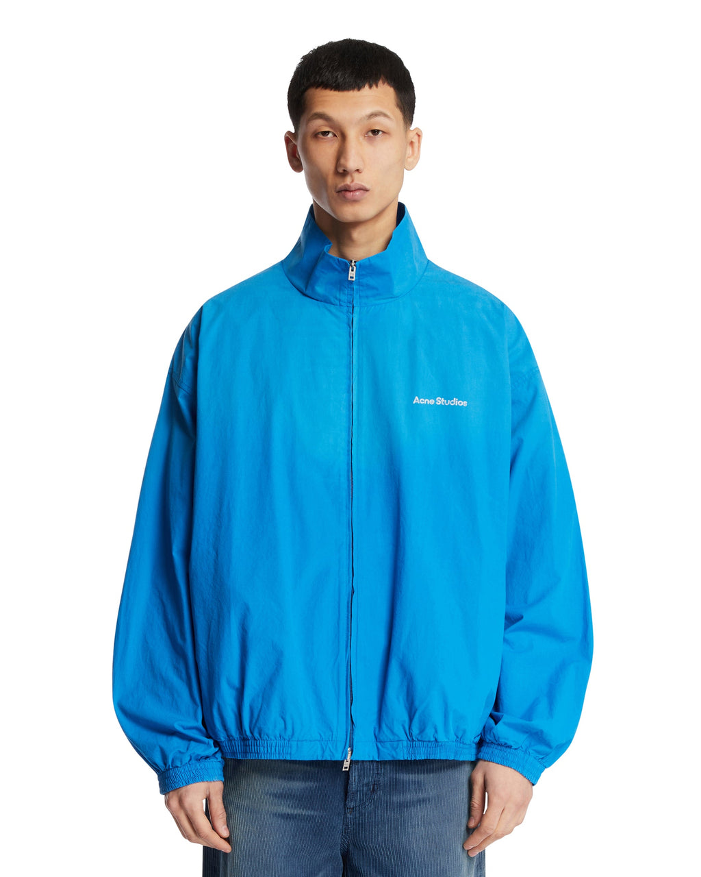 Light Blue Cotton Zip-Up Jacket Acne studios оригінал – Купити в Україні – боковий вид